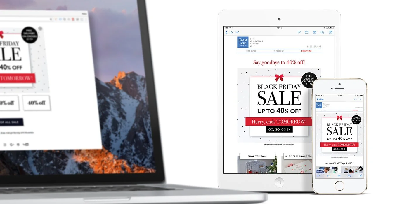 Great Little Trading Co. responsive email campaign design