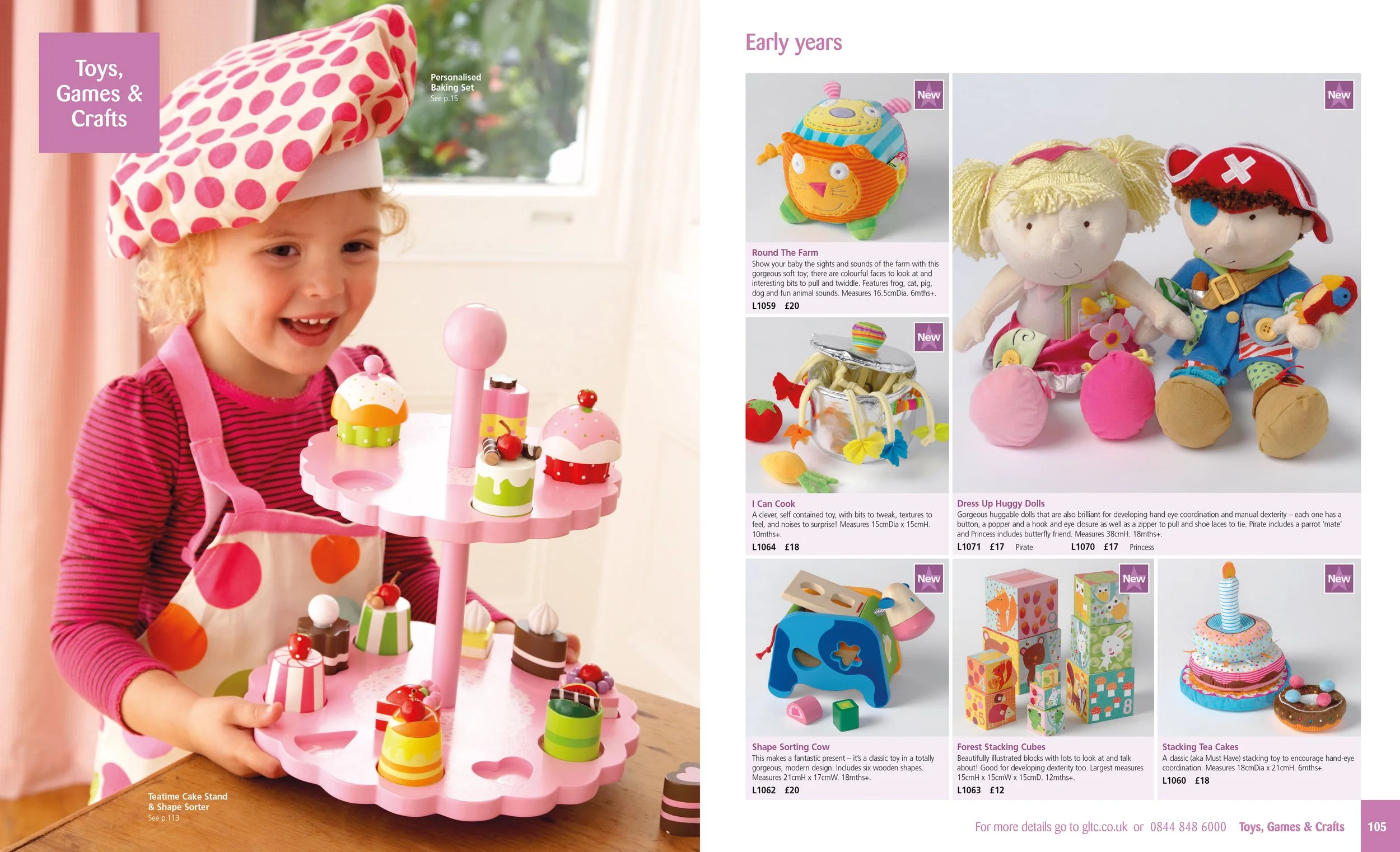 GLTC children’s product catalogue spread