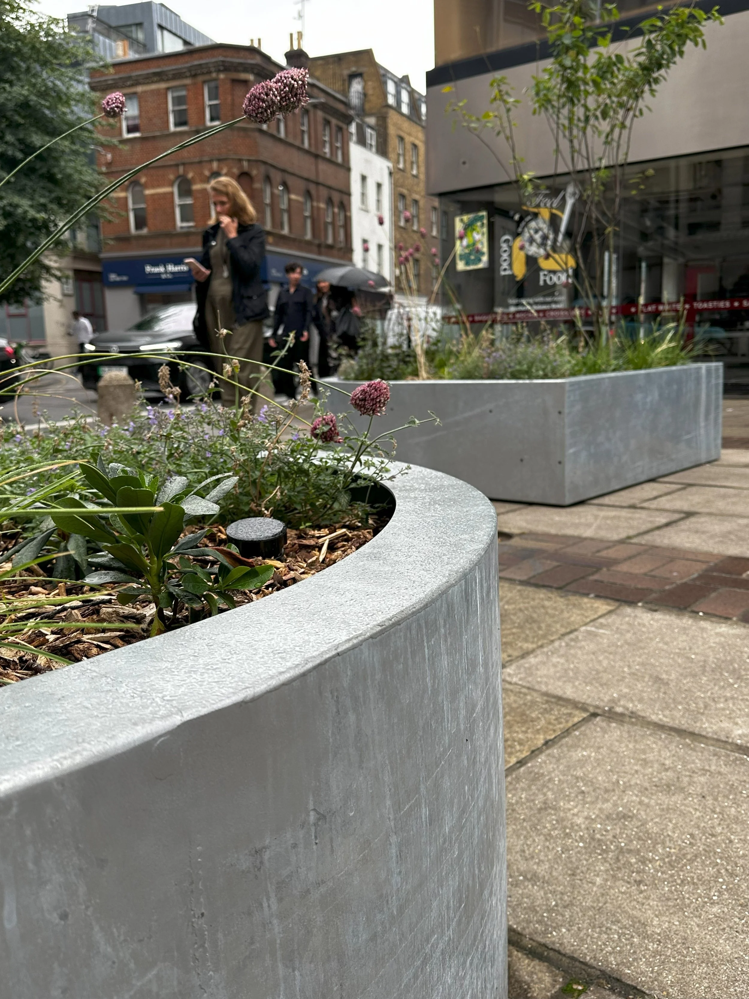 Galvanised Planters City of London