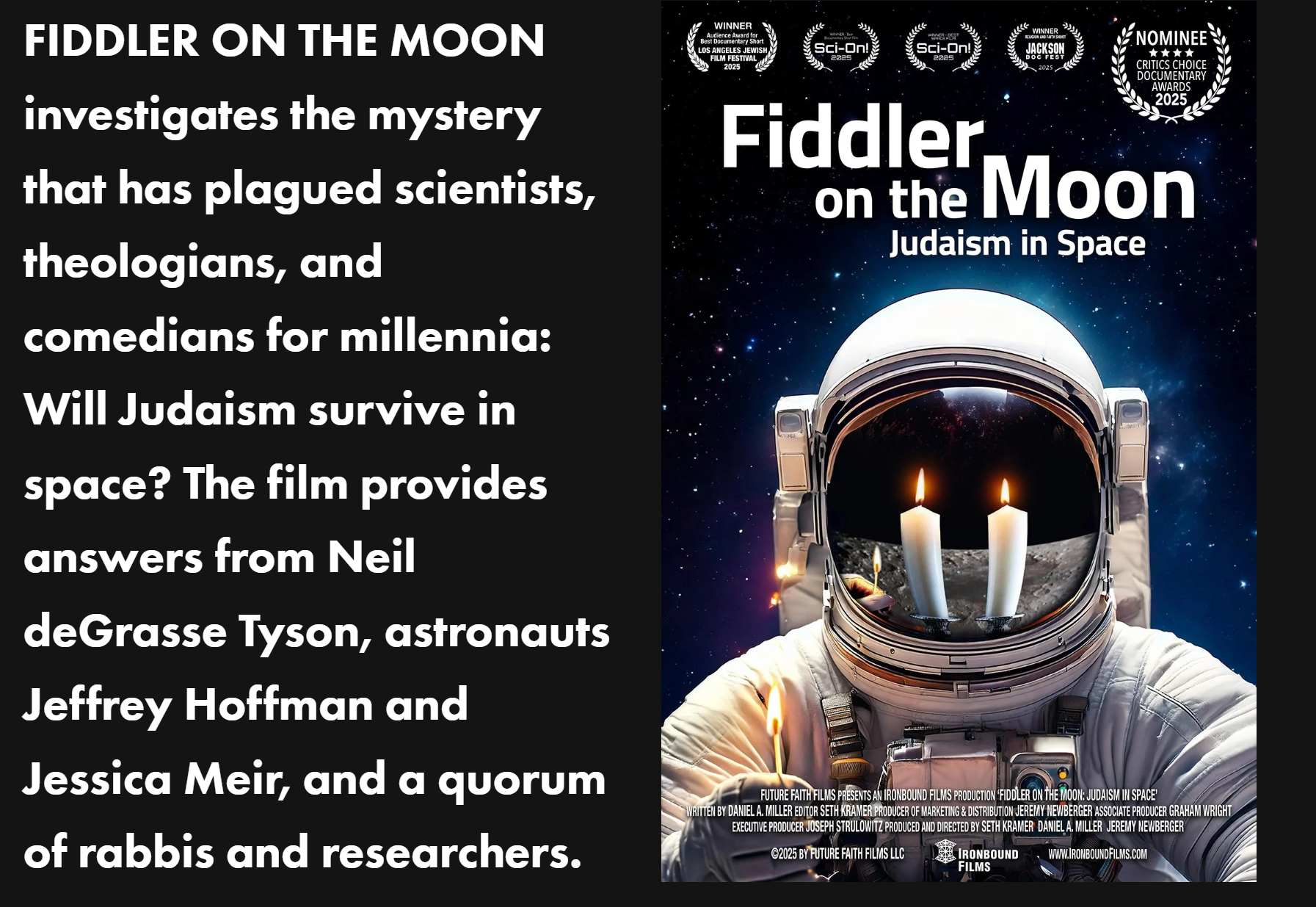 Fiddler on the Moon: Judaism in Space