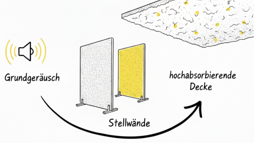 Warum ist eine hochabsorbierende Decke in den meisten Fällen sinnvoll?