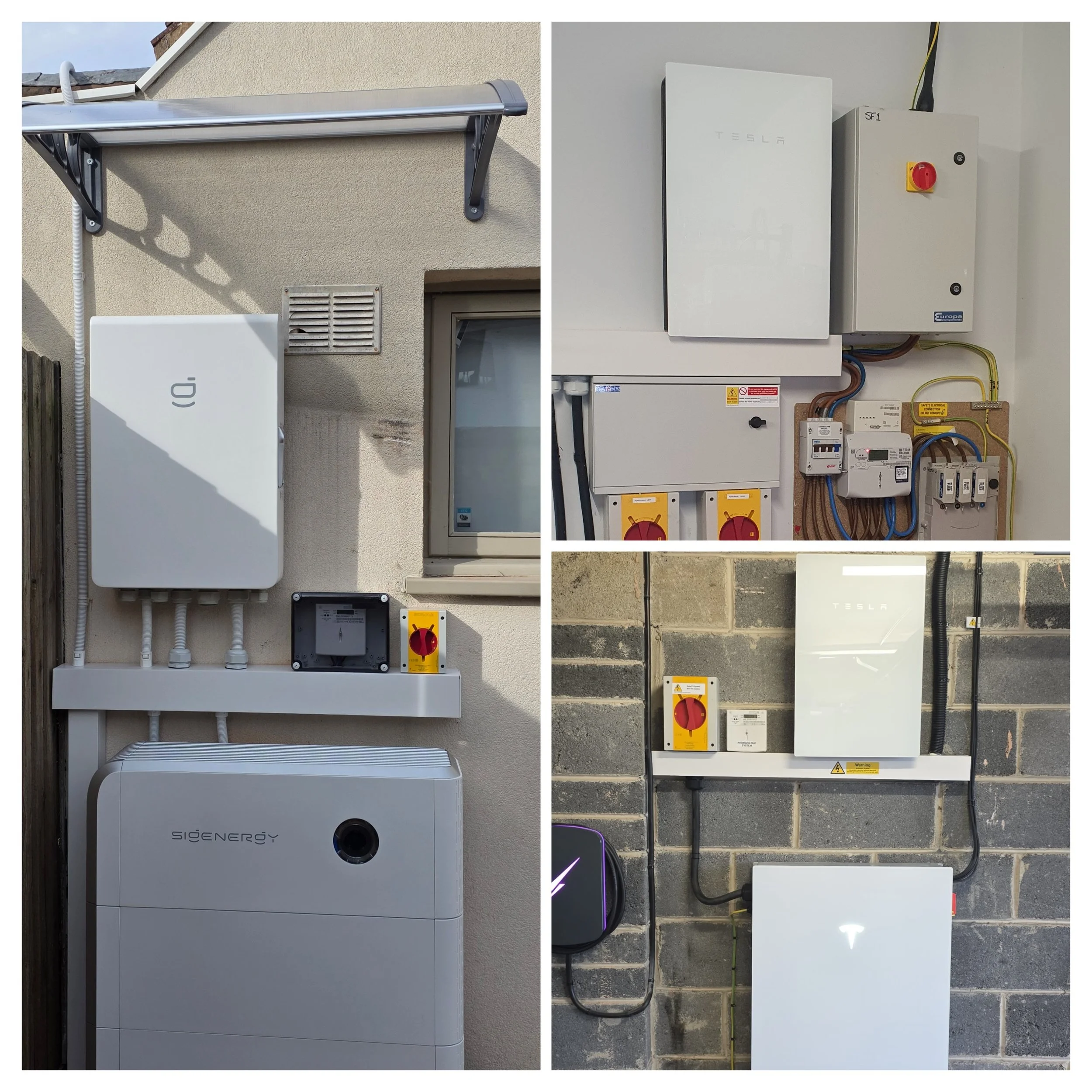 Variety of Home Backup options, including Tesla and SigEnergy