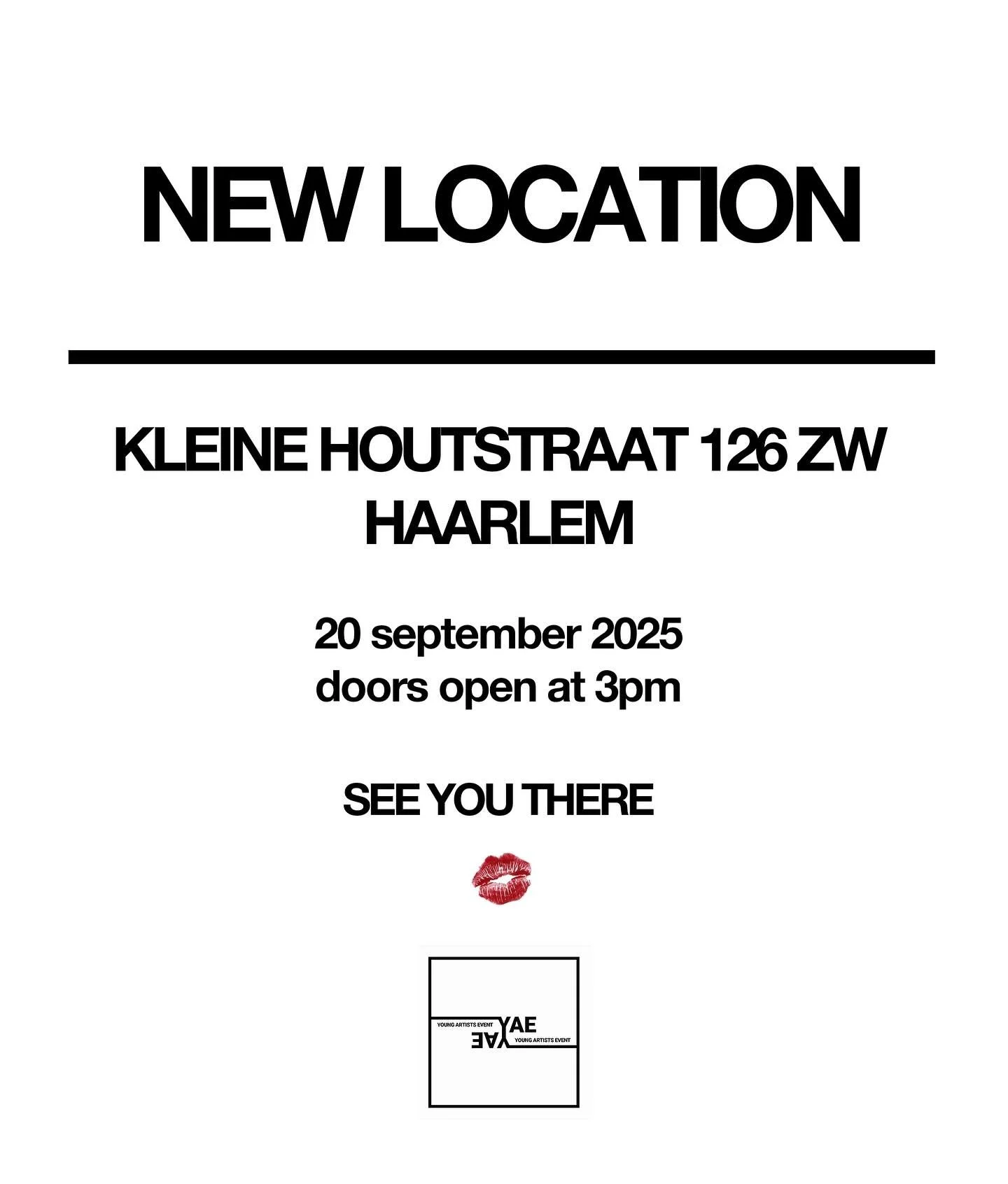 Our event on September 20th will take place at a new location:

📍 Kleine Houtstraat 126 ZW, Haarlem
We&rsquo;re very excited to welcome you there. 

Soon we&rsquo;ll also share the timetable for the music program, so you&rsquo;ll know exactly when e