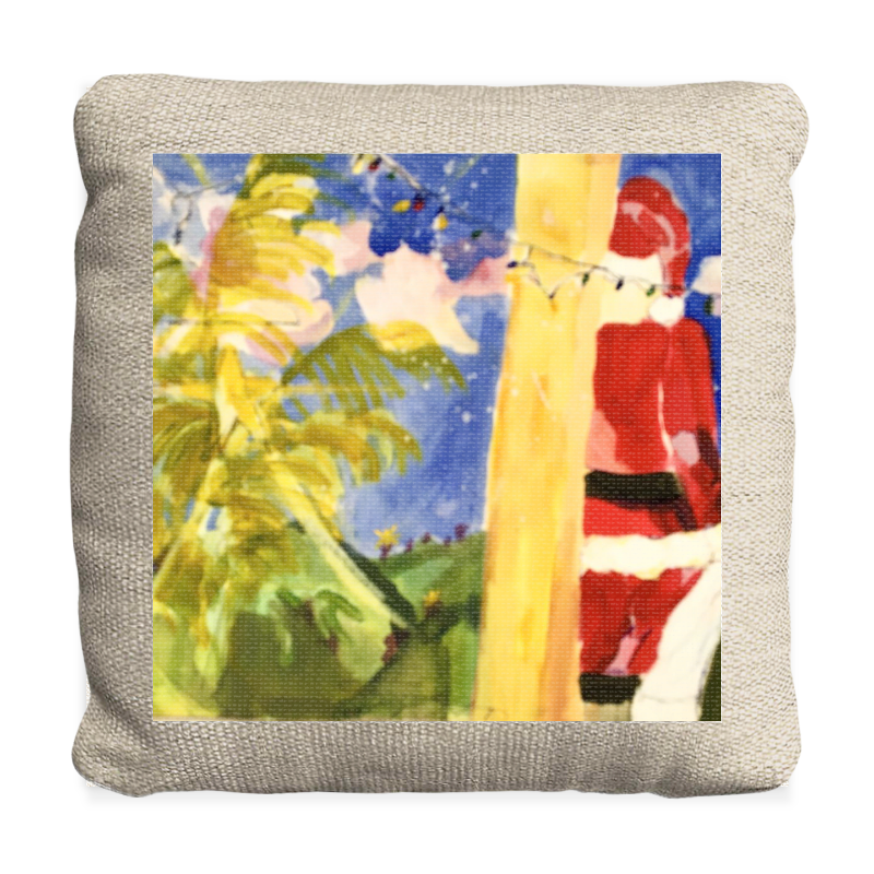 Limited Edition Santa Tropical Throw Pillow