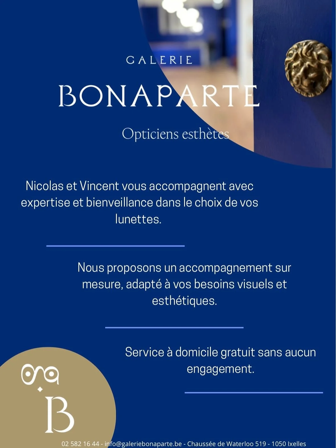 Le confort &agrave; port&eacute;e de main, on se d&eacute;place pour vous
 👓✨
#confortvisuel #galeriebonaparteopticiens #opticien #opticienadomicile #opticienbruxelles #opticians