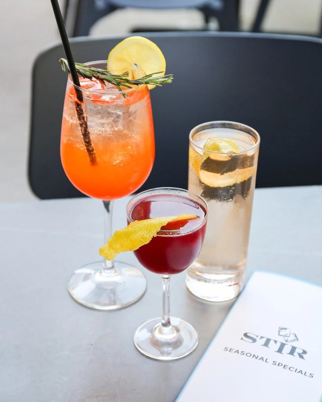 New sips for the season 🍹 Our Spring Sizzle Menu is bringing fresh flavors to the bar:

🍋 Rosemary Limoncello Spritz
Aperol, Limoncello, fresh lemon, and rosemary

🥃 STIR Signature Highball
Suntory Toki Whiskey, angostura bitters, soda water, and 