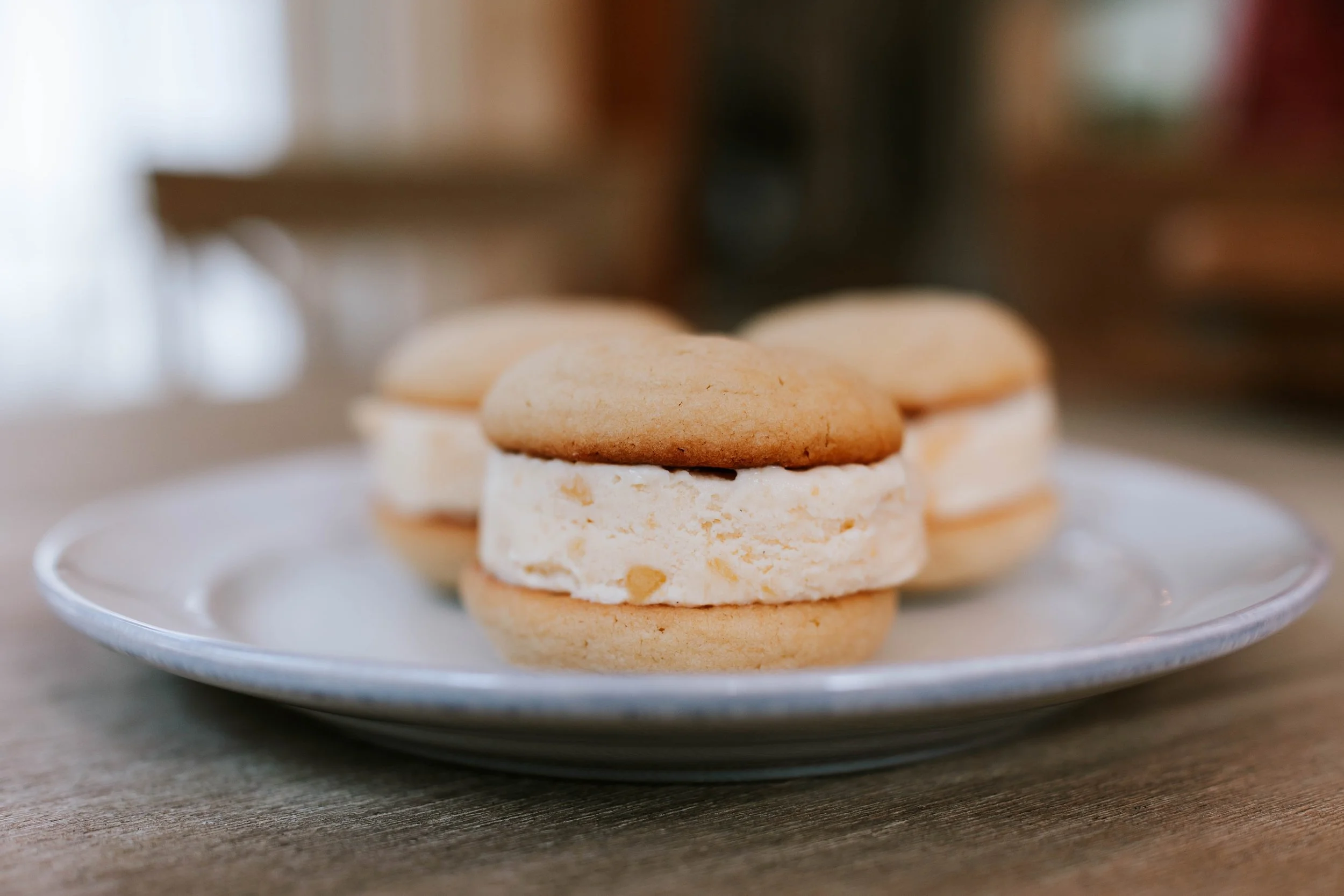 Peach Ice Cream Sandwich