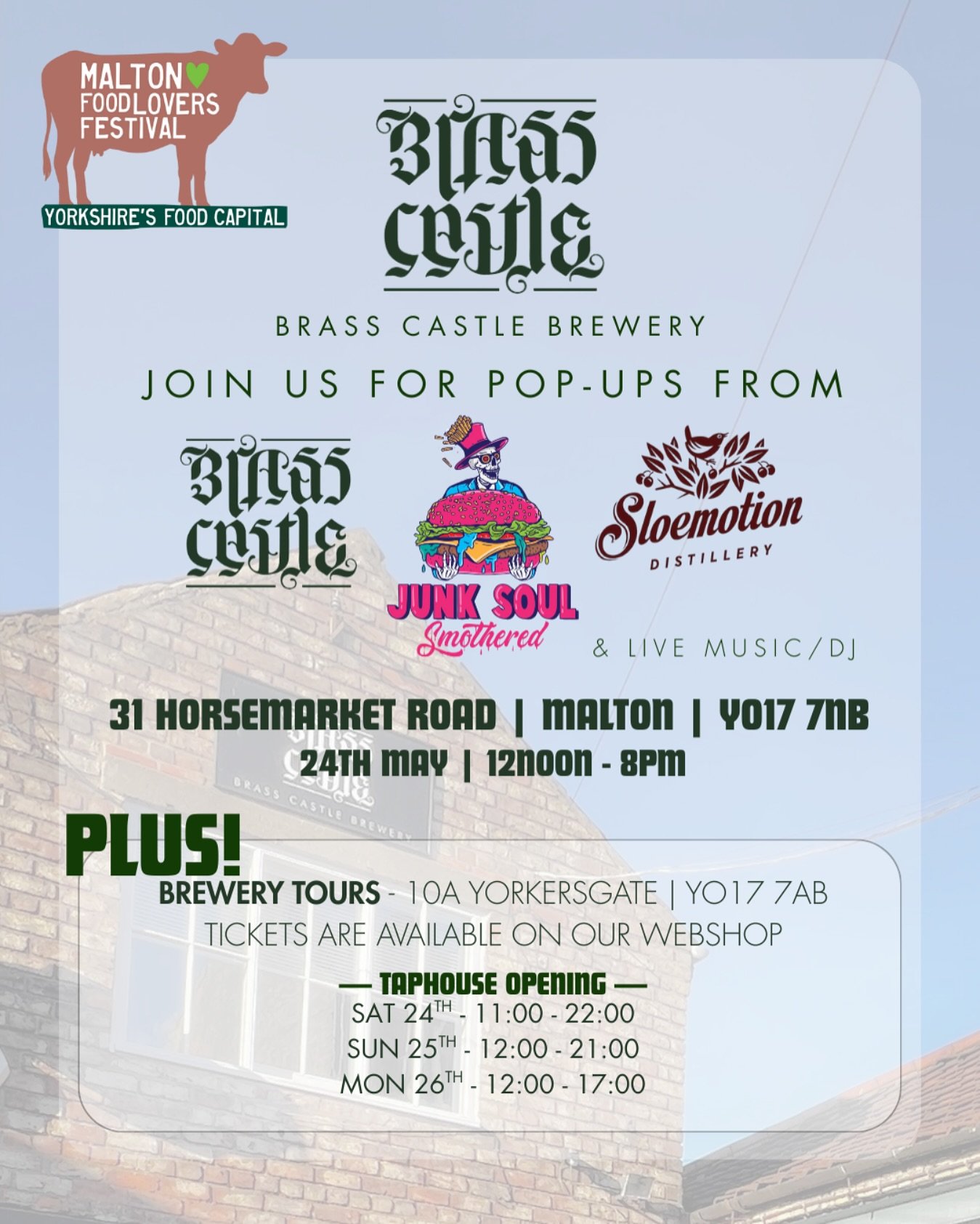 ✨SATURDAY 24TH MAY✨

We&rsquo;ve got not one, but TWO exciting things happening in conjunction with the @visitmalton Food Lovers Festival later this month! 

At our warehouse site on Horsemarket Road we&rsquo;re hosting pop-ups from the incredible @j