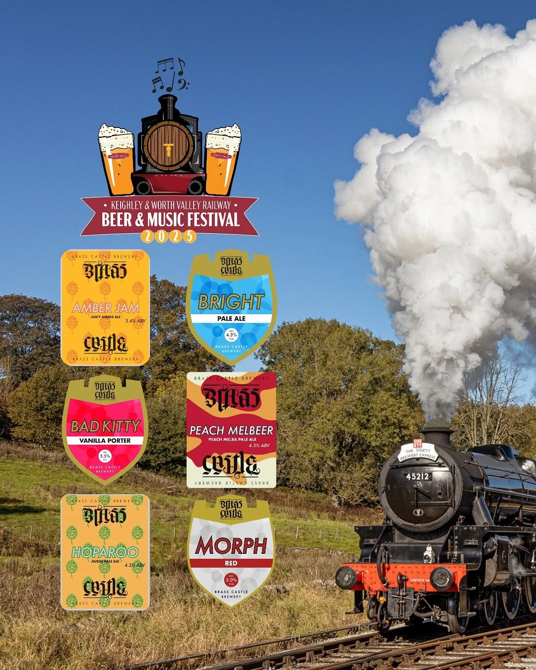 ✨KWVR BEER &amp; MUSIC FESTIVAL✨
16th-19th October 2025 

We&rsquo;re on the countdown to one of our favourite beer events of the year; the Keighley &amp; Worth Valley Railway Beer &amp; Music Festival! You&rsquo;ll find our bar at Oxenhope and we&rs