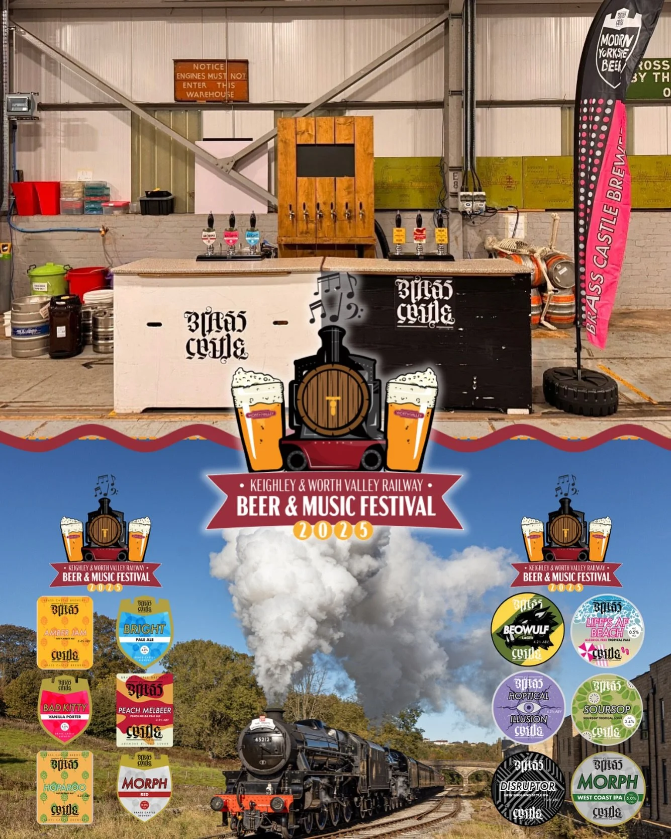 ✨KWVR BEER & MUSIC FESTIVAL✨
16th-19th October 2025
Our beers are pouring at the KWVR Beer and Music Festival this weekend! You’ll find 6 cask and 6 kegs being served by our friendly team at Oxenhope in the main engine shed! 
Show of hand