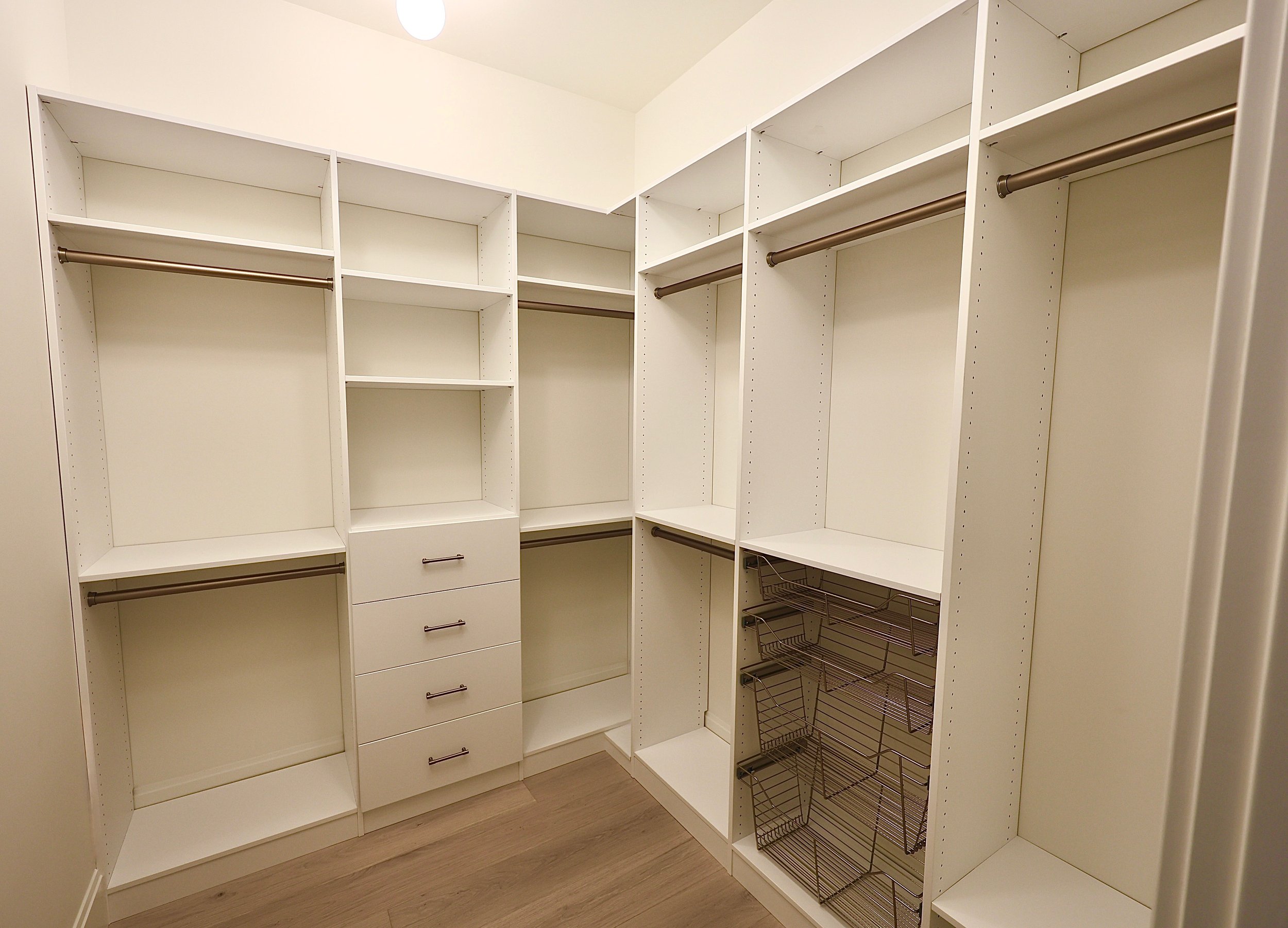 Master Closet with Baskets