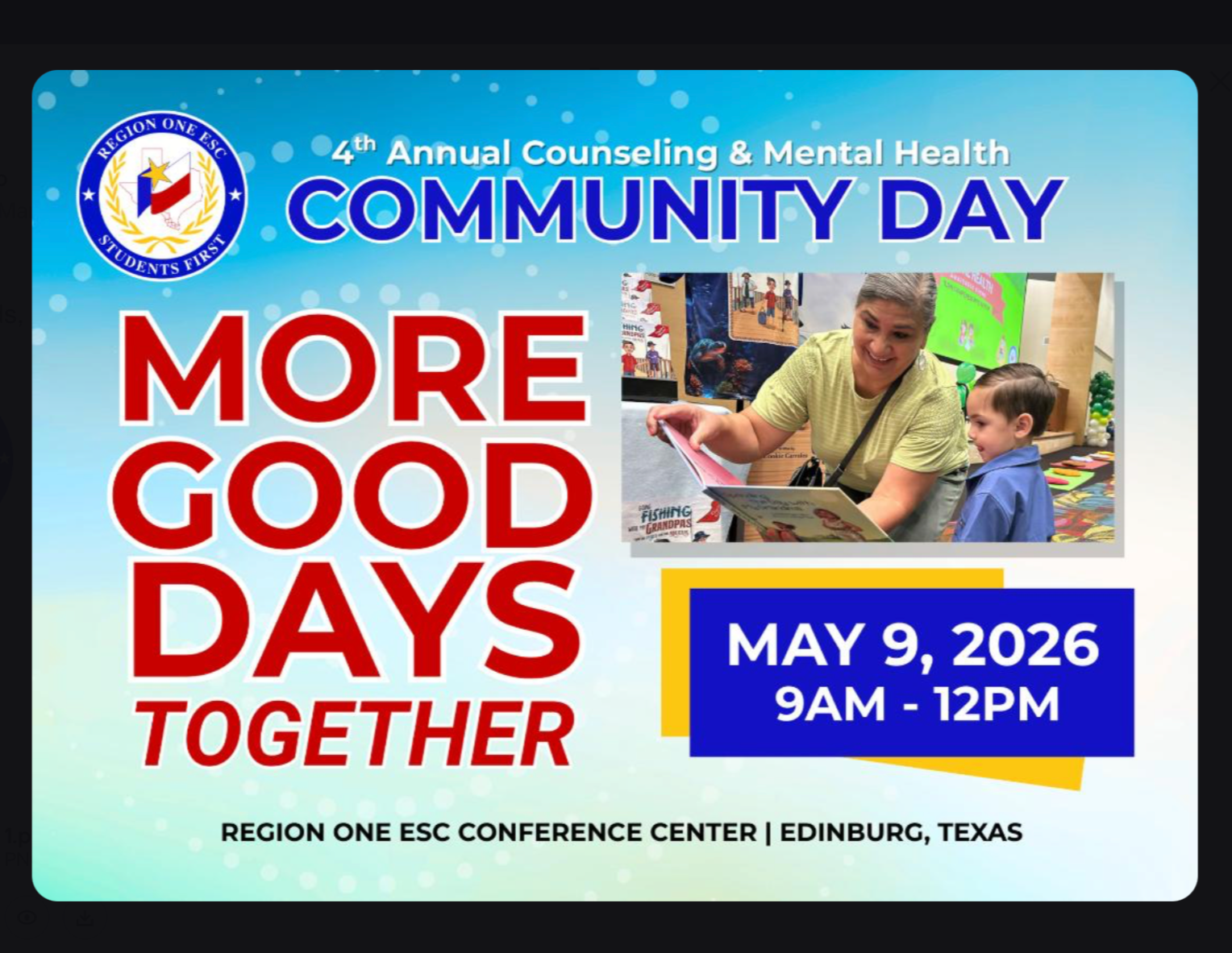 4th Annual Counseling and Mental Health Community Event with Region One