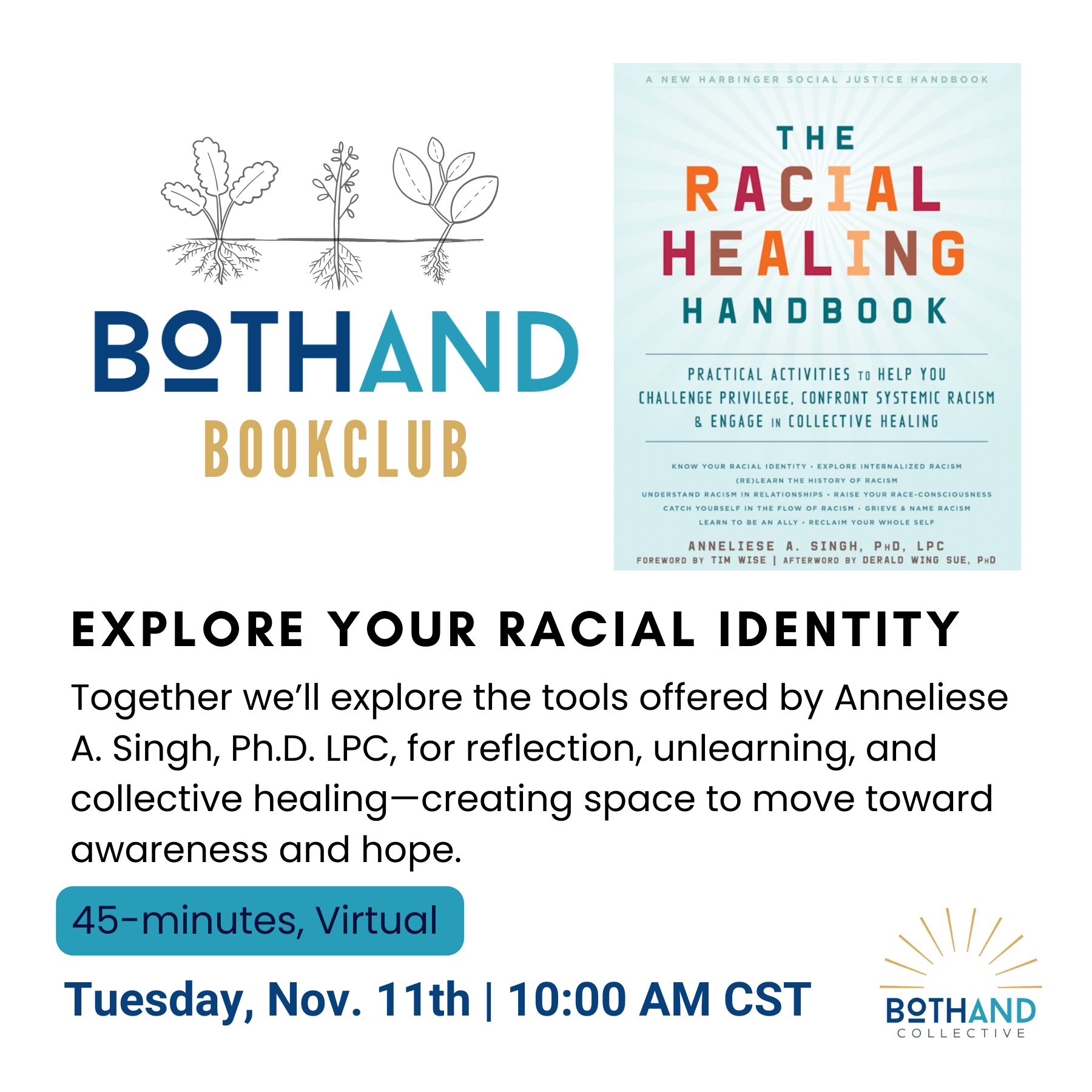 BothAnd BookClub – The Racial Healing Handbook by Anneliese A. Singh, Ph. D. LPC