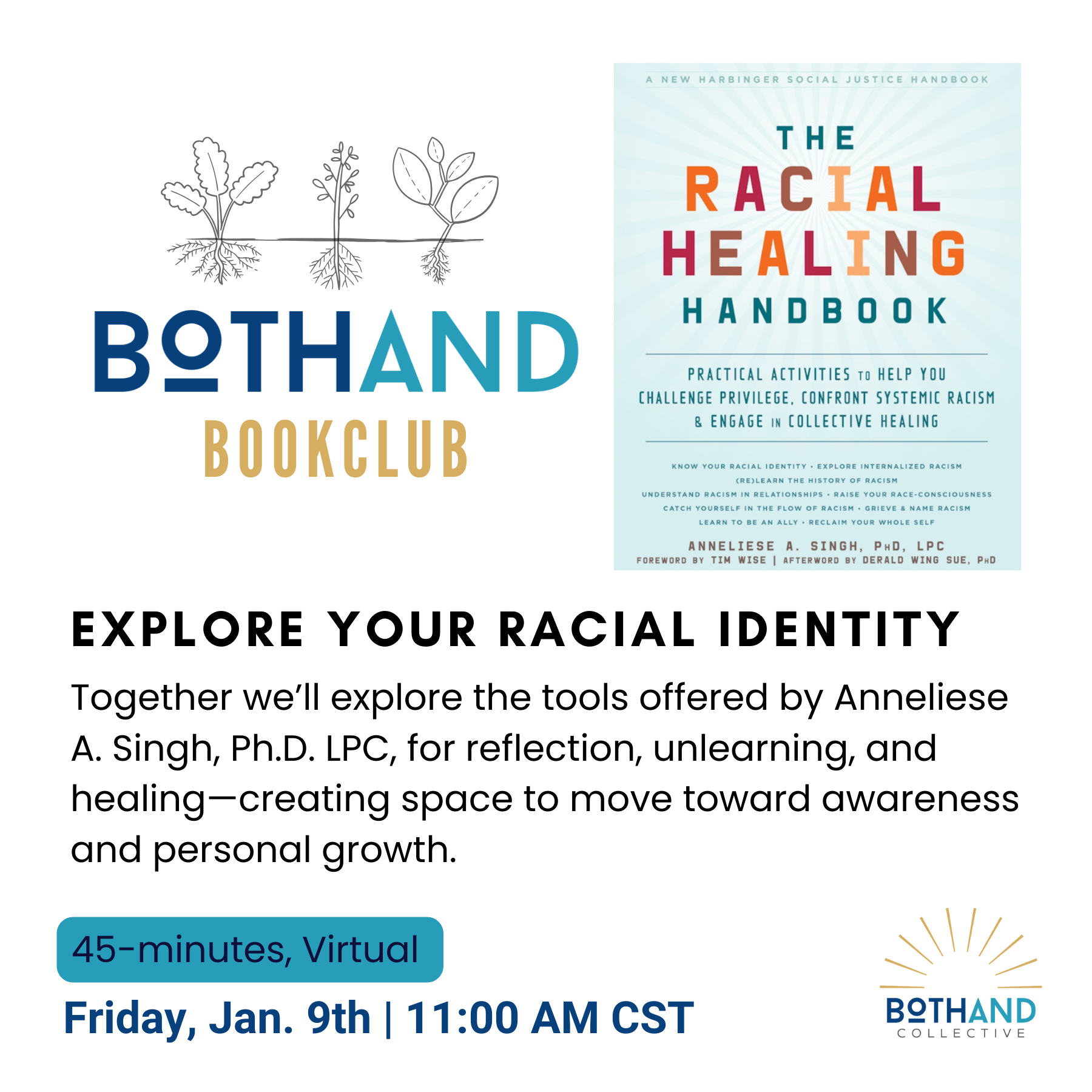 BothAnd BookClub – The Racial Healing Handbook by Anneliese A. Singh, Ph. D. LPC 