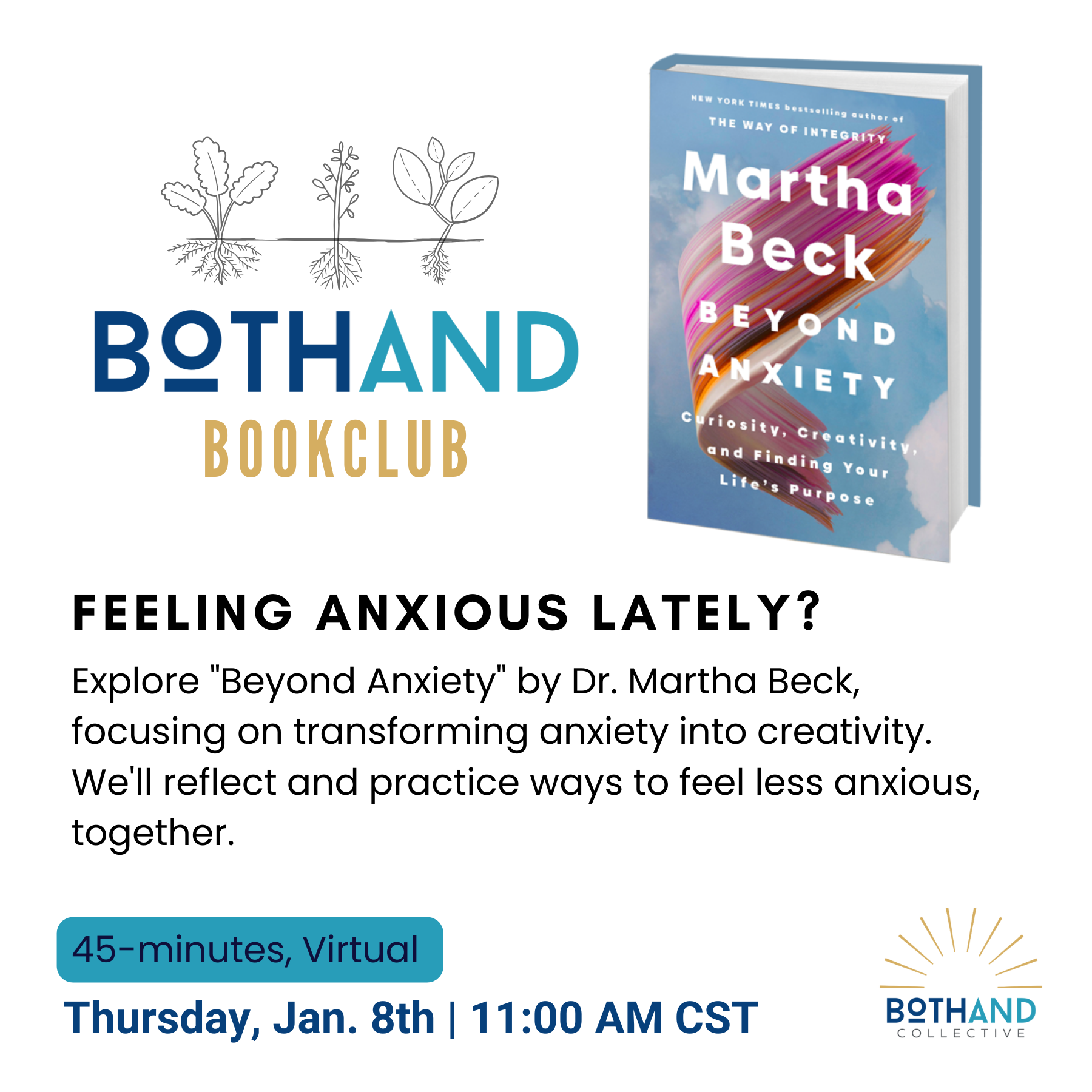 BothAnd BookClub – Beyond Anxiety, by Dr. Martha Beck 