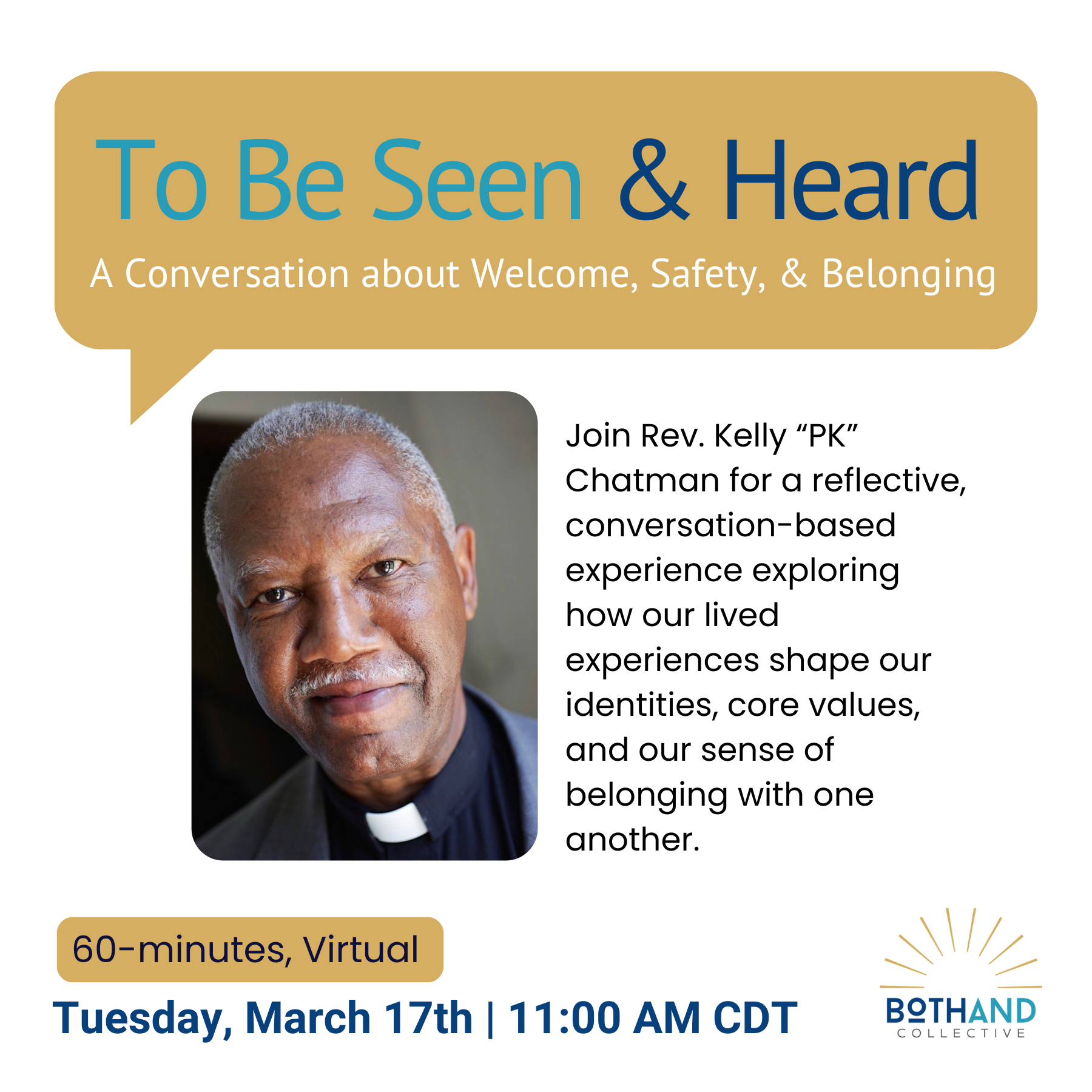 To Be Seen &amp; Heard: A Conversation about Welcome, Safety, &amp; Belonging