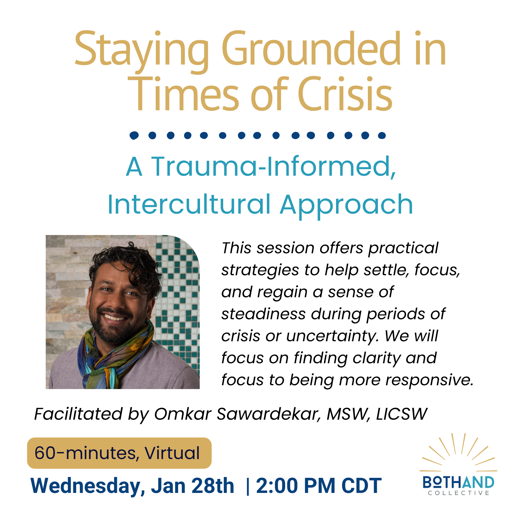 Staying Grounded in Times of Crisis: A Trauma‑Informed, Intercultural Approach 