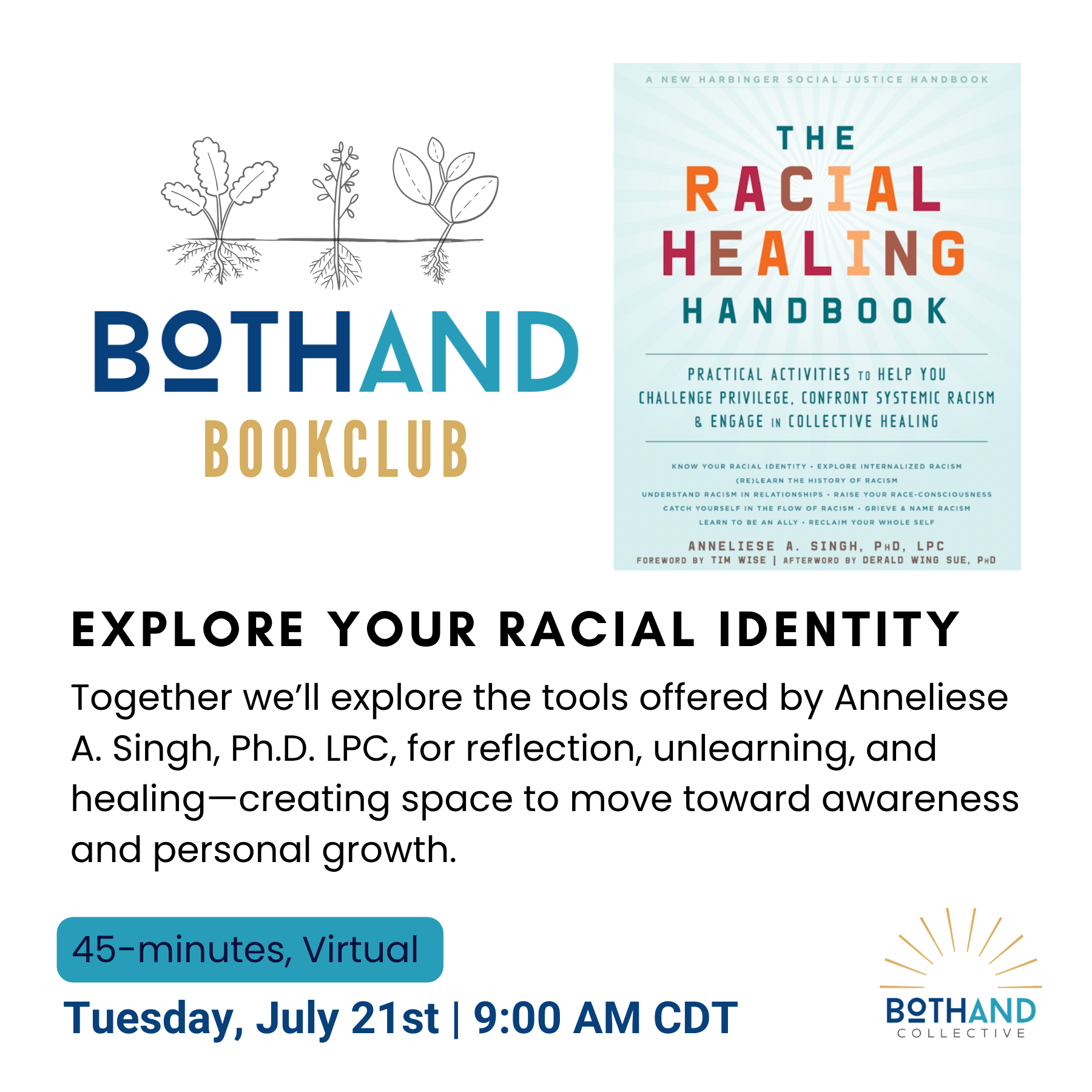 BothAnd BookClub – The Racial Healing Handbook by Anneliese A. Singh, Ph. D. LPC