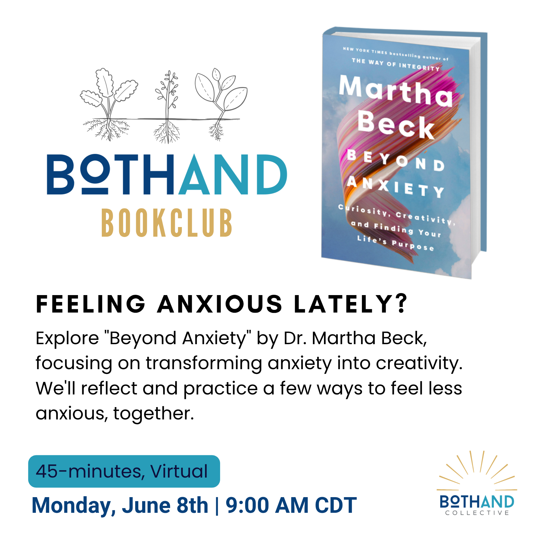 BothAnd BookClub – Beyond Anxiety, by Dr. Martha Beck
