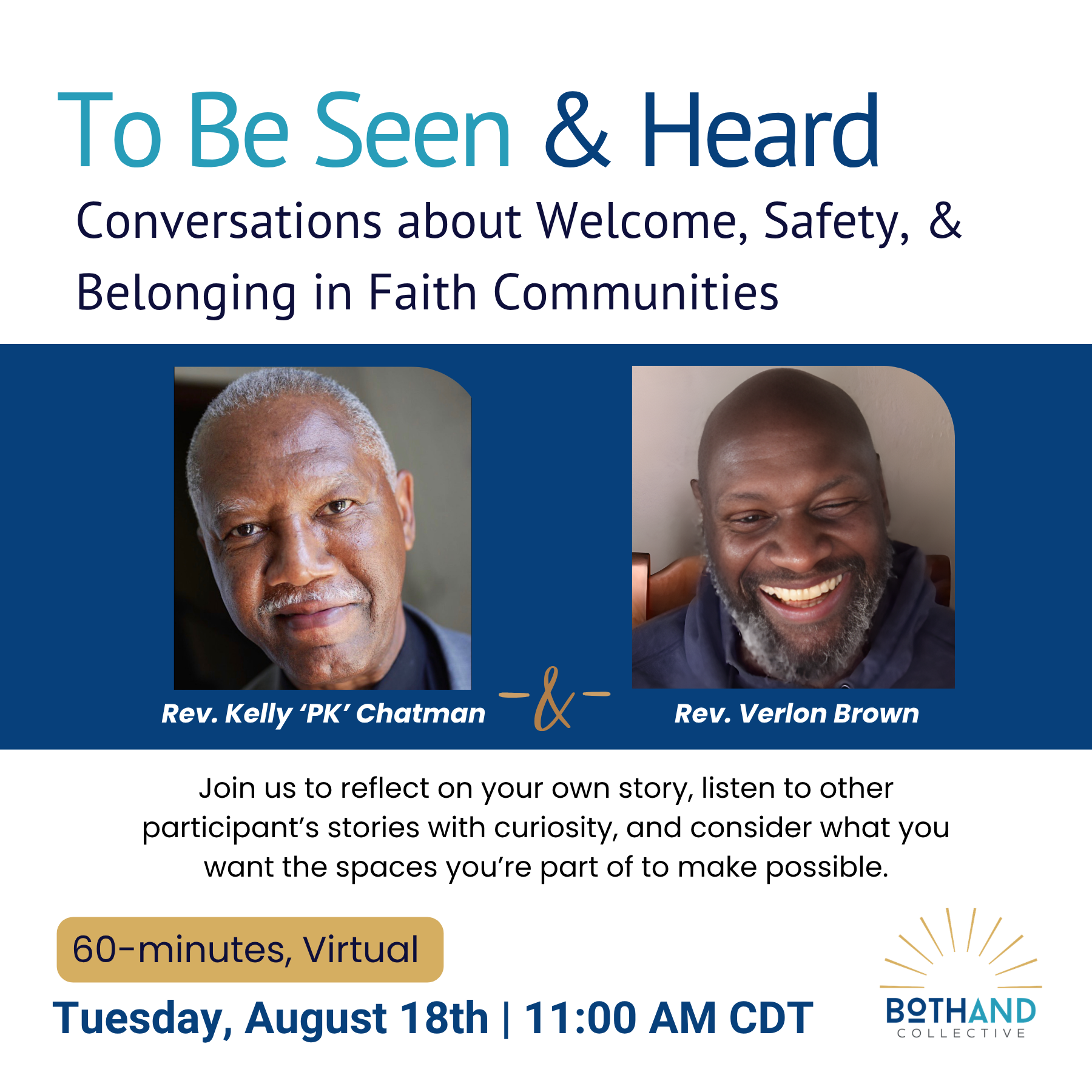 To Be Seen &amp; Heard: A Conversation about Welcome, Safety, &amp; Belonging