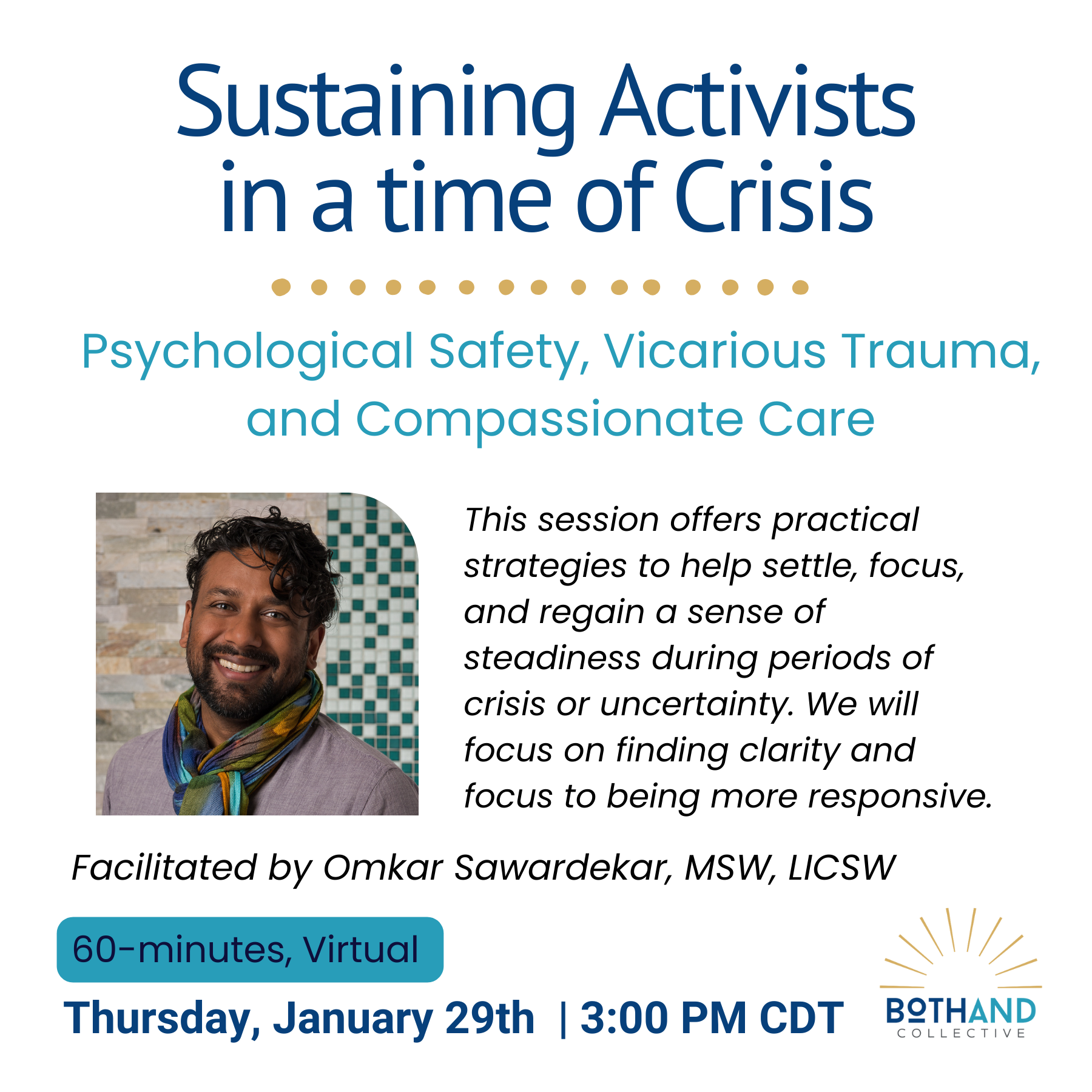 Sustaining Activists in a time of Crisis: Psychological Safety, Vicarious Trauma, and Compassionate Care