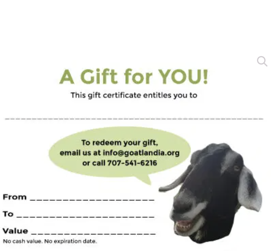 Goatlandia Gift Certificate