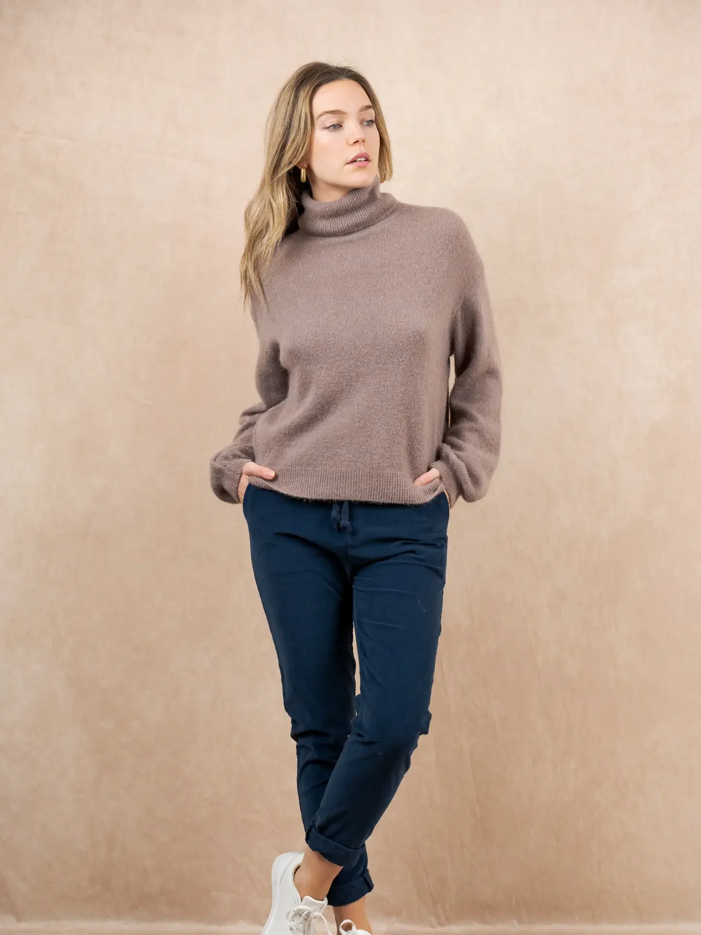 Luxurious Baby Alpaca Turtleneck Sweater
