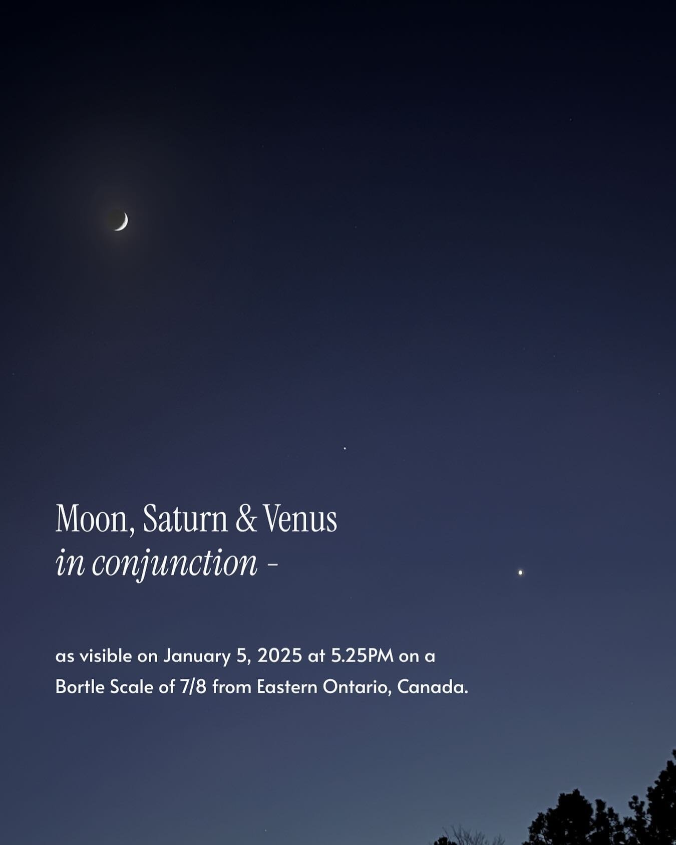 Moon, Saturn &amp; Venus in conjunction today! 🌒🪐🟤

#moon #saturn #venus #conjunction #planets #astrophotography #astronomy #lightpollution #bortlescale #nakedeyestargazing #stargazing #lightbahn