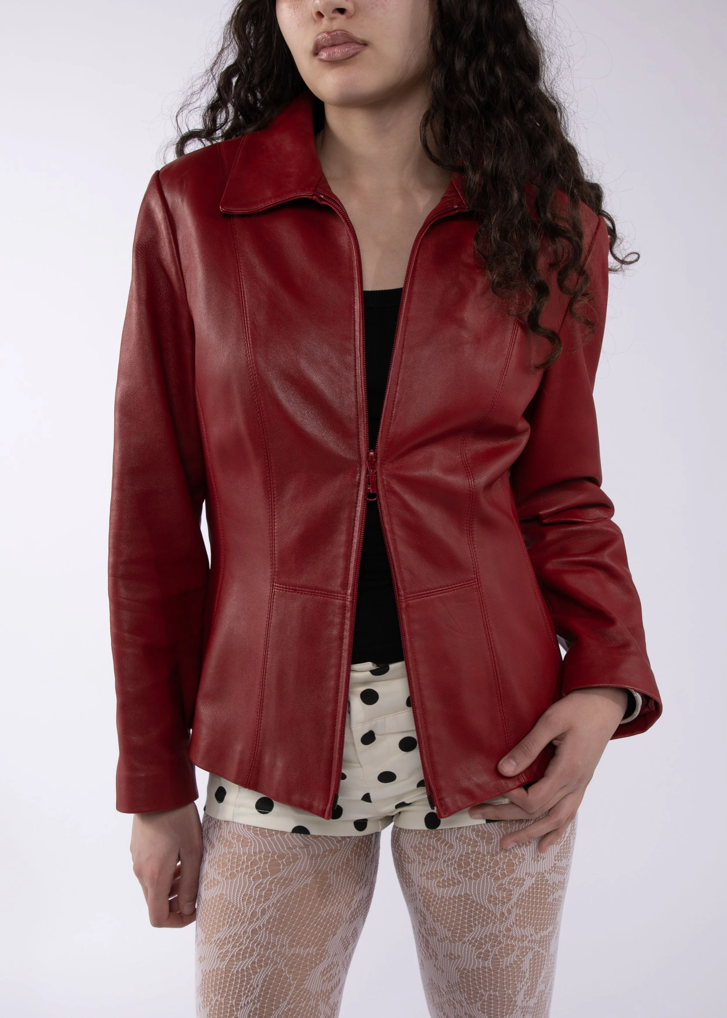 Vintage Red Leather Jacket