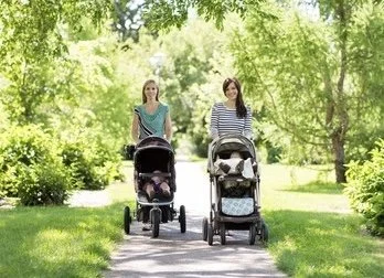 postnatal Pram Pilates exercise session on Clifton downs, Bristol