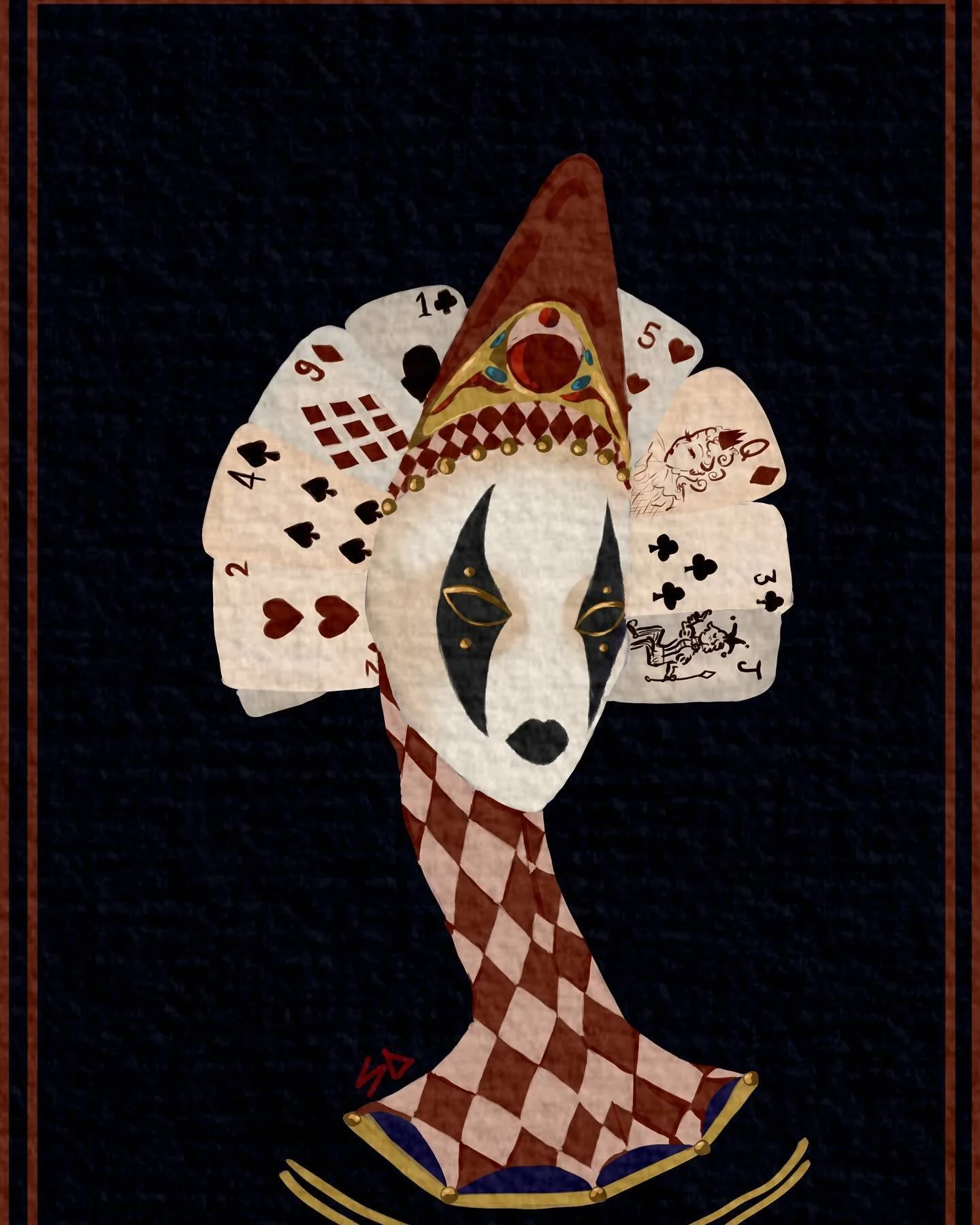 inspired by those creepy china faced circus dolls in my great aunts house