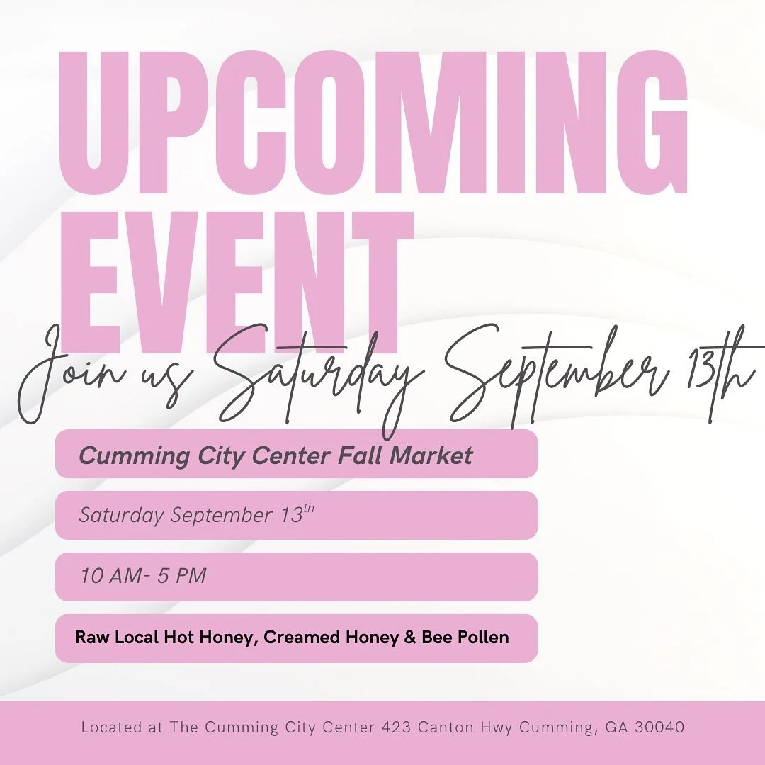 This Saturday, join Hex Co. at the Cumming City Center in Cumming, GA, from 10AM to 5PM! We&rsquo;ll be at the BeeHaven Honey booth sharing our raw, local, small-batch honey creations&mdash;from creamed honey and bee pollen to beeswax candles and mor