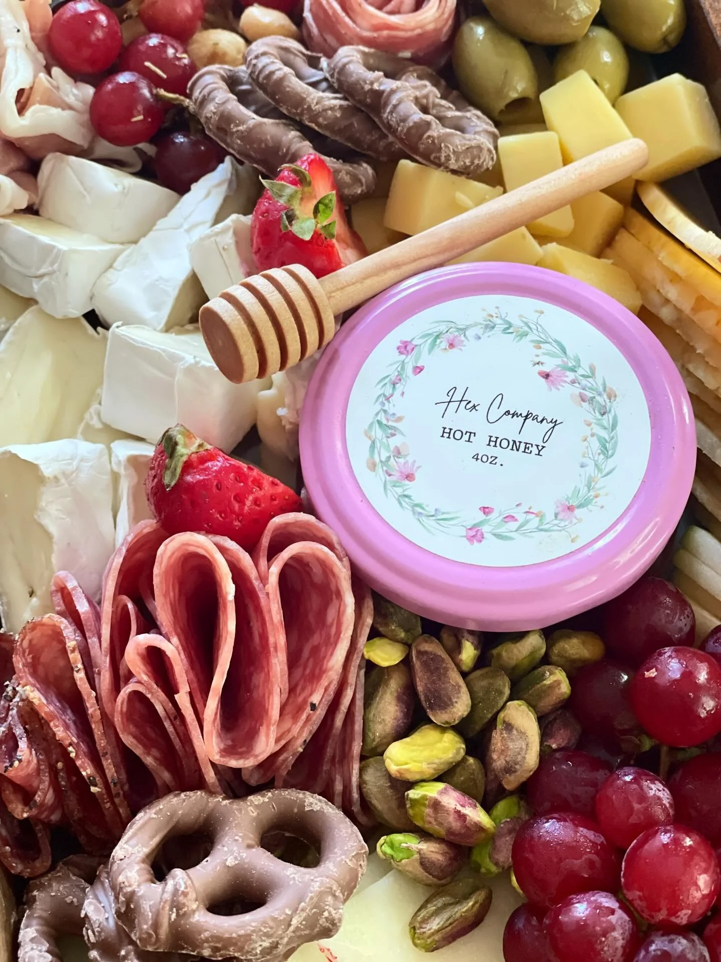The secret to a better charcuterie board? A little sweet heat. 

Our hot honey pairs perfectly with cheeses, meats, crackers and all your favorite grazing board staples. One drizzle and you&rsquo;ll see why it&rsquo;s a customer favorite.