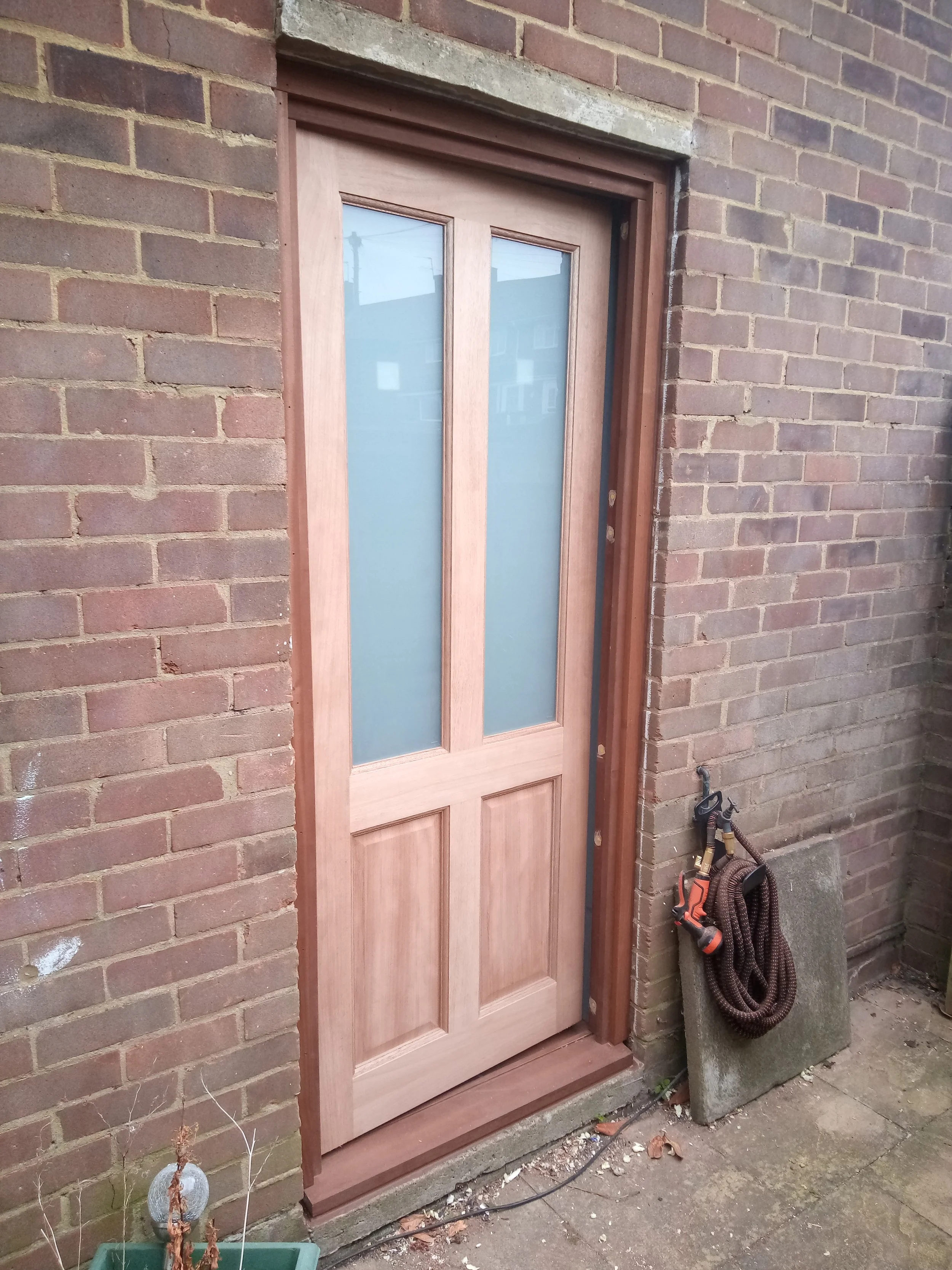 Replacement external door and frame