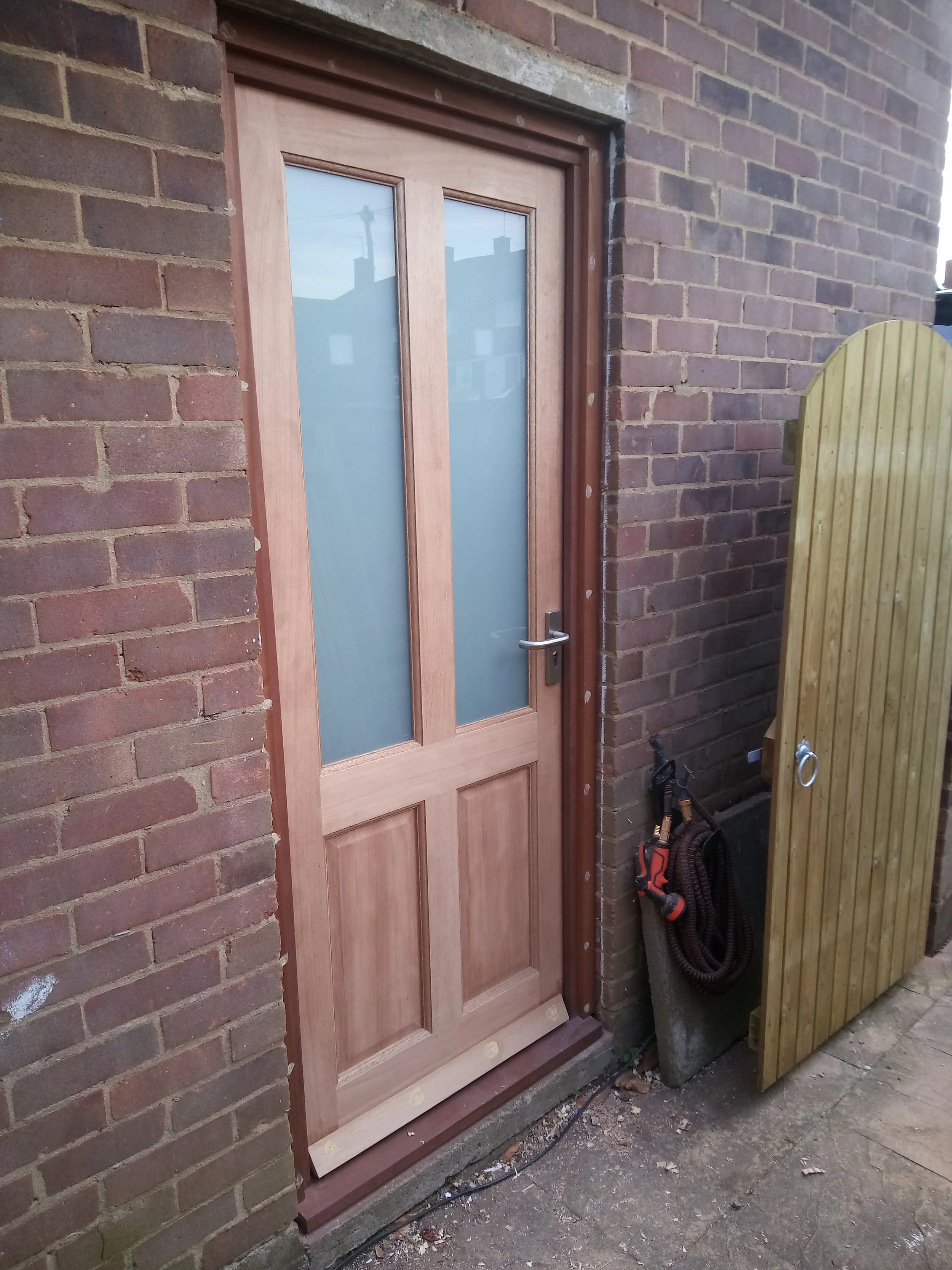 Replacement external door and frame