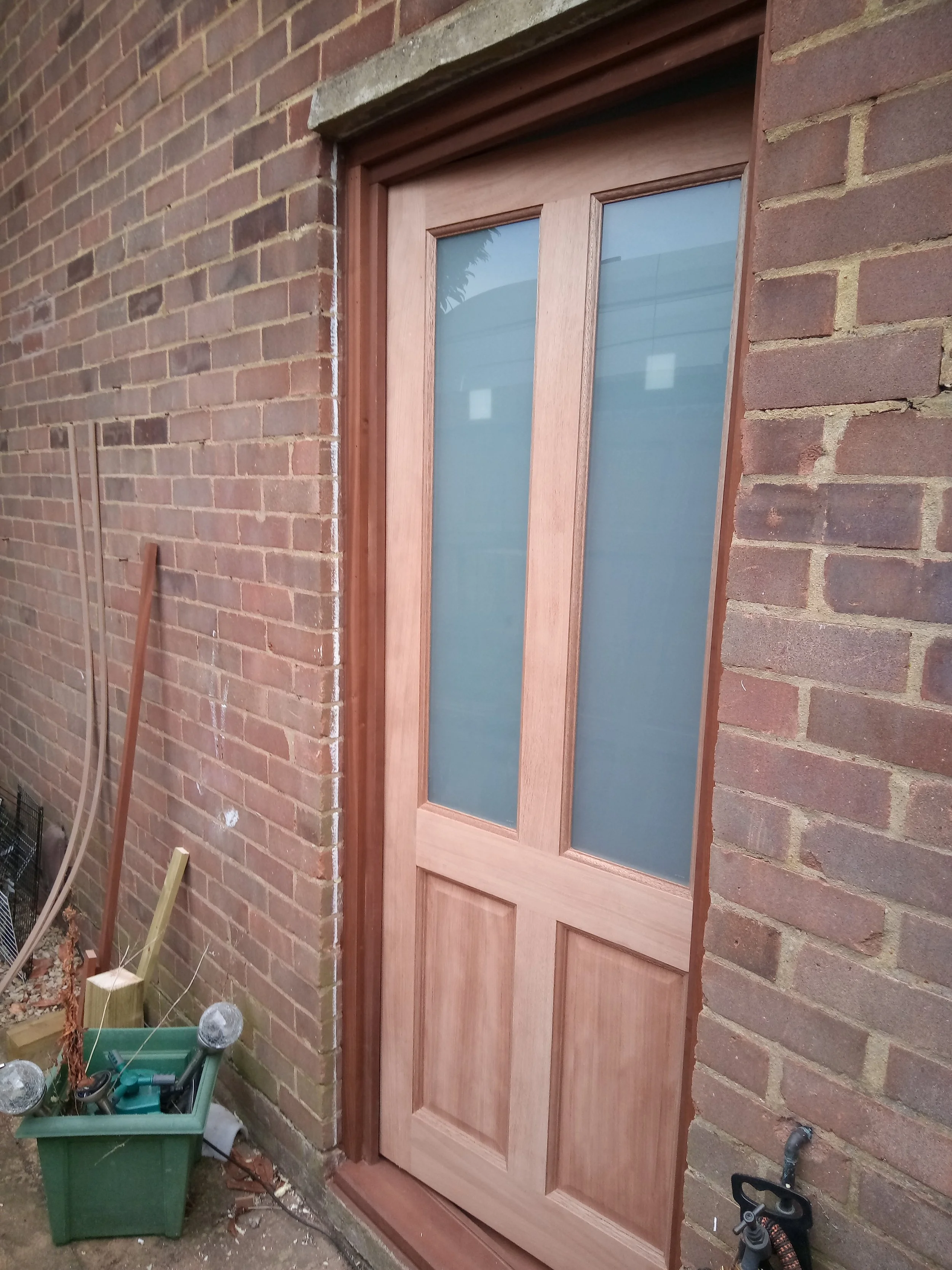 Replacement external door and frame