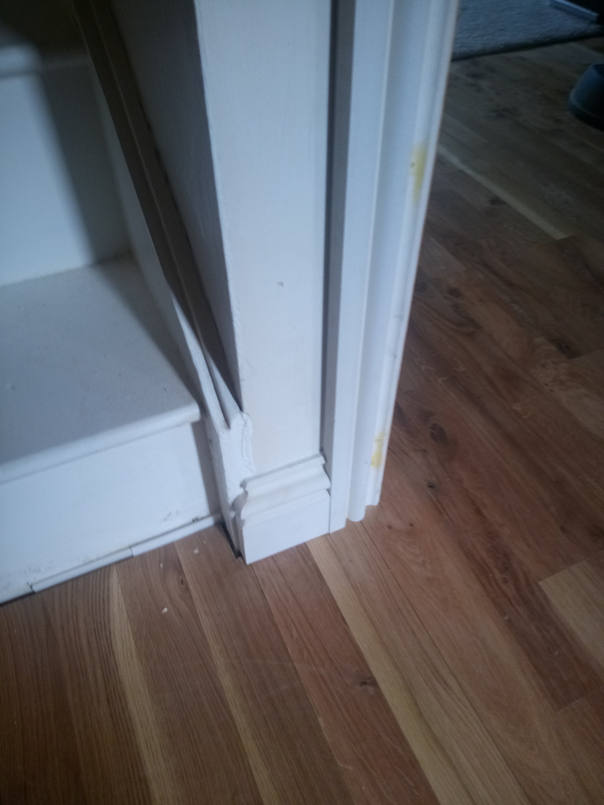 Skirting returned to the wall