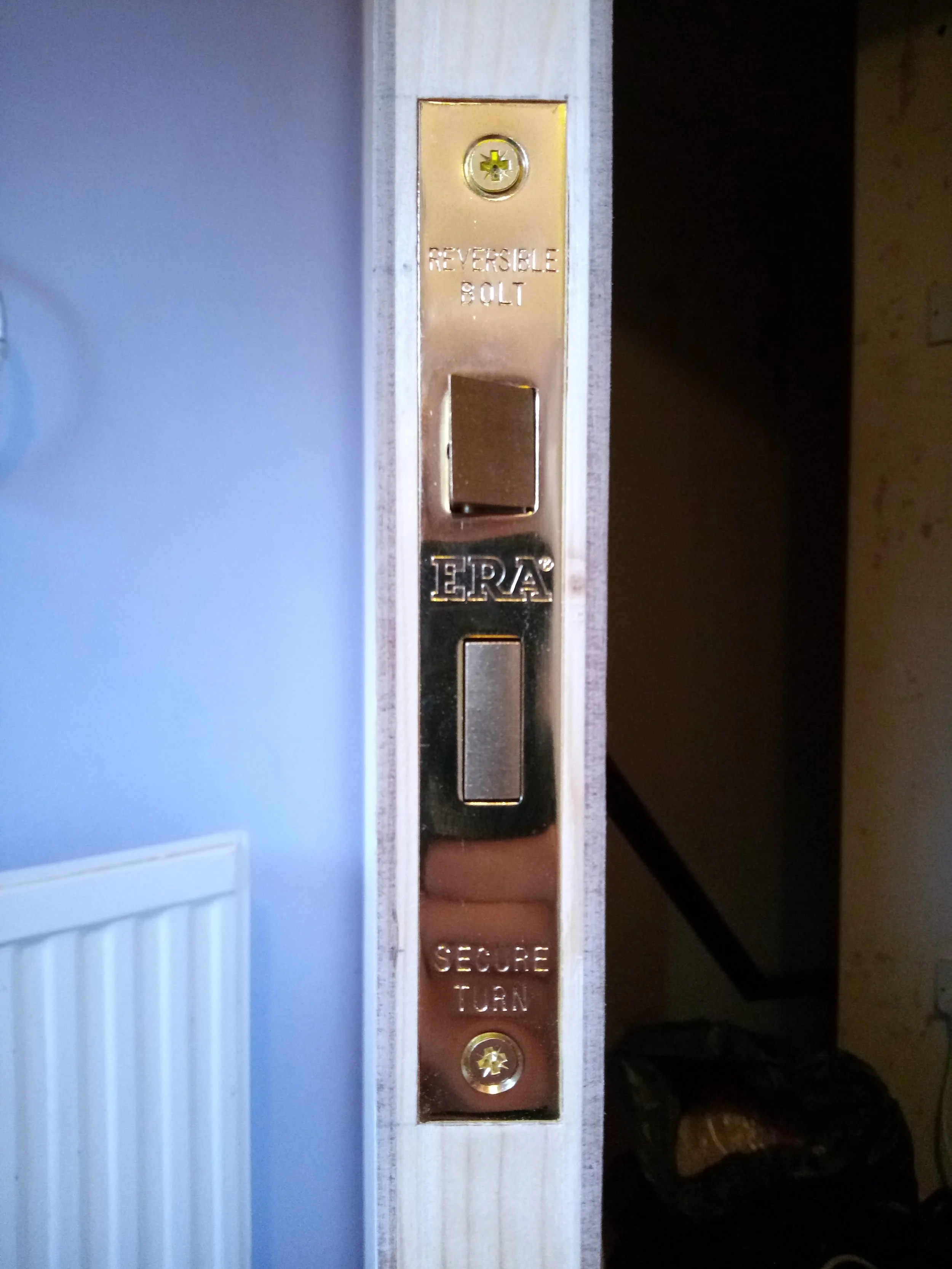 Brass bathroom mortice sashlock fitted