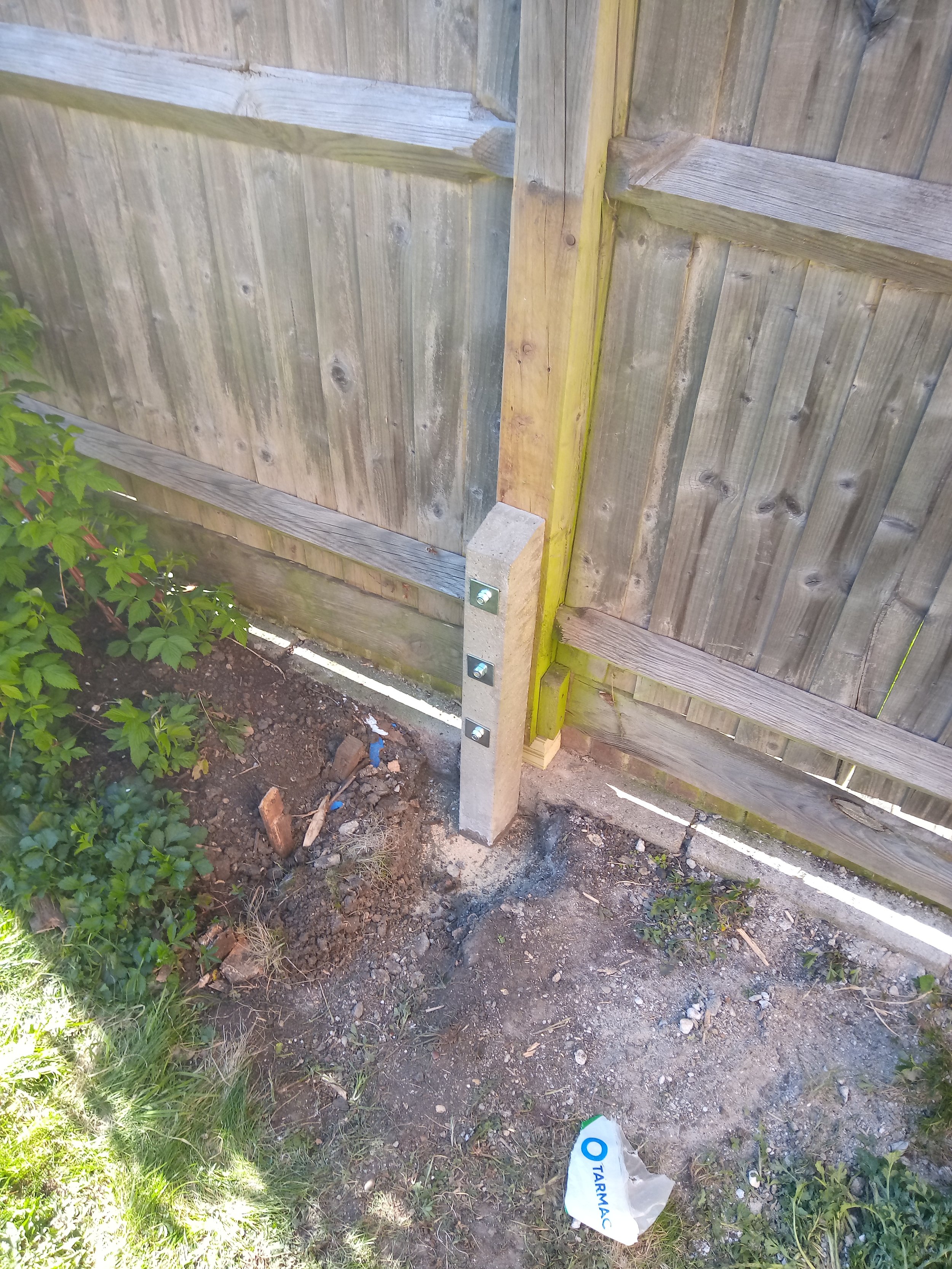 Concrete repair spurs fitted