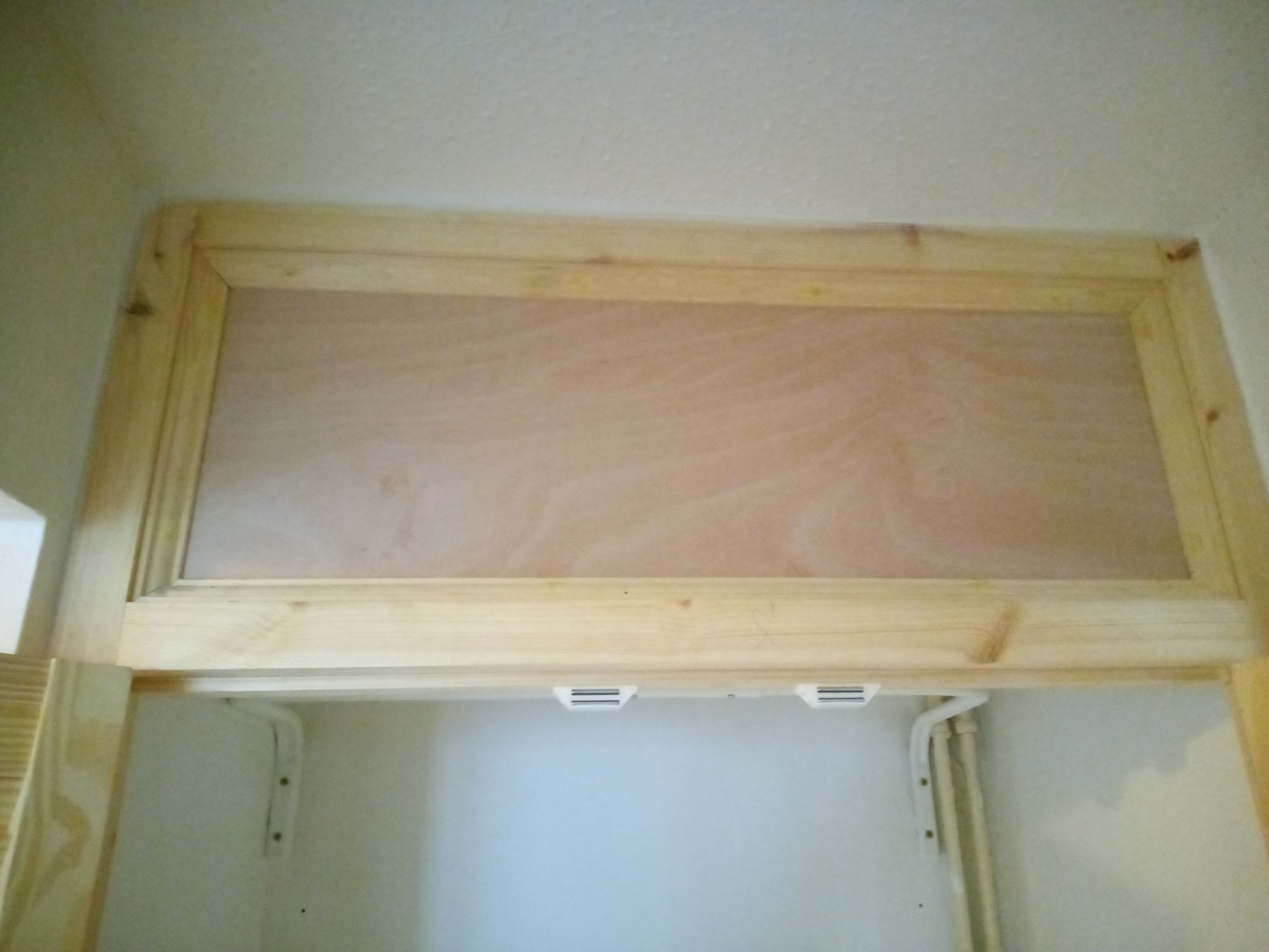 Cupboard with louvred doors