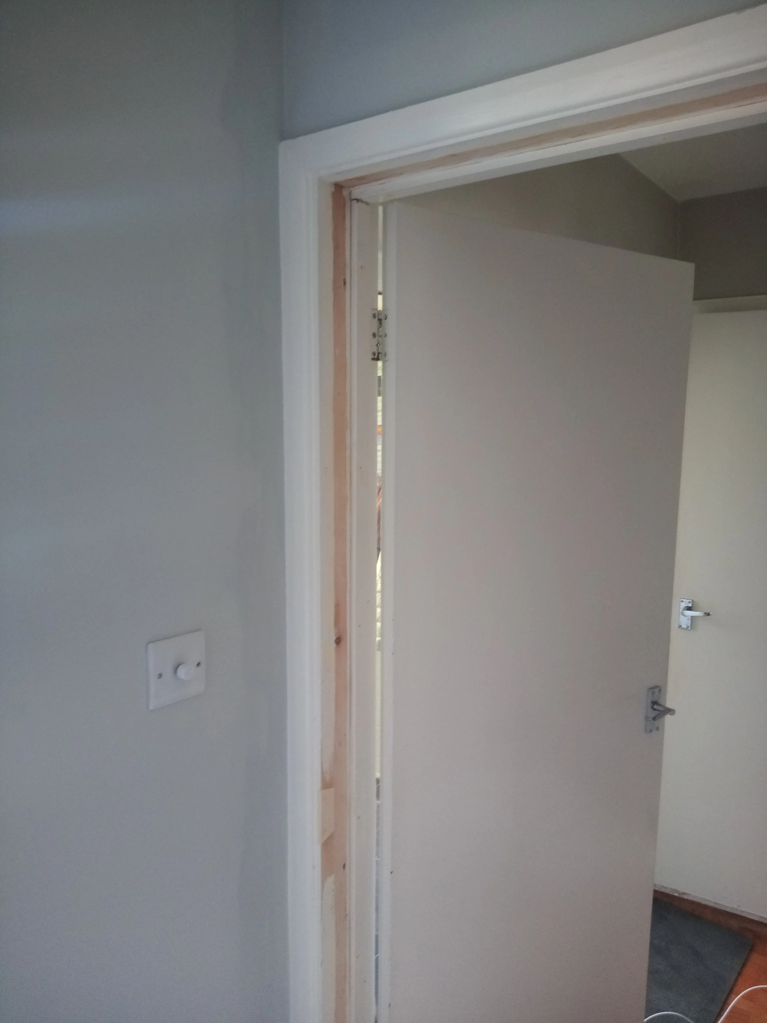 Reversing swing of internal door
