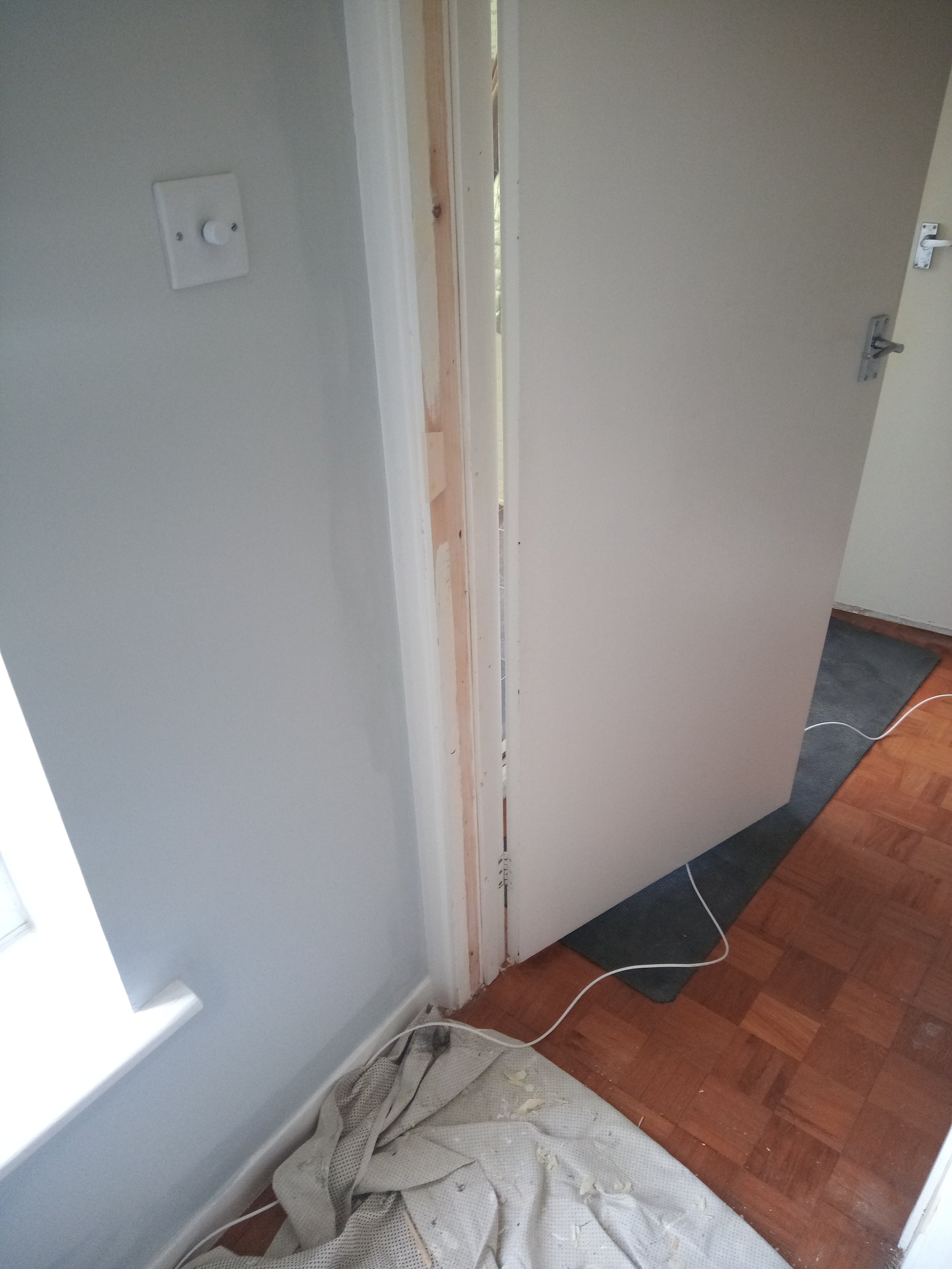 Reversing swing of internal door
