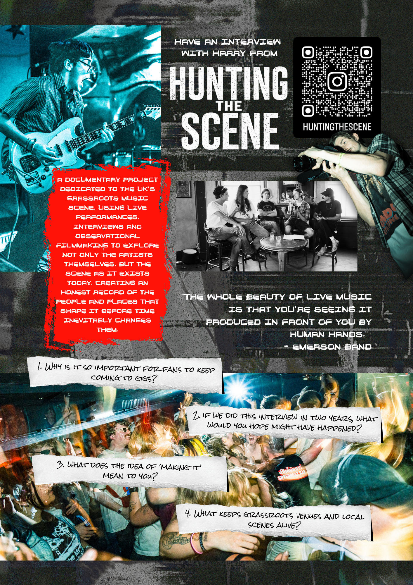 Hunting the Scene video interviews featured in NOIZE Magazine Volume 3 Print