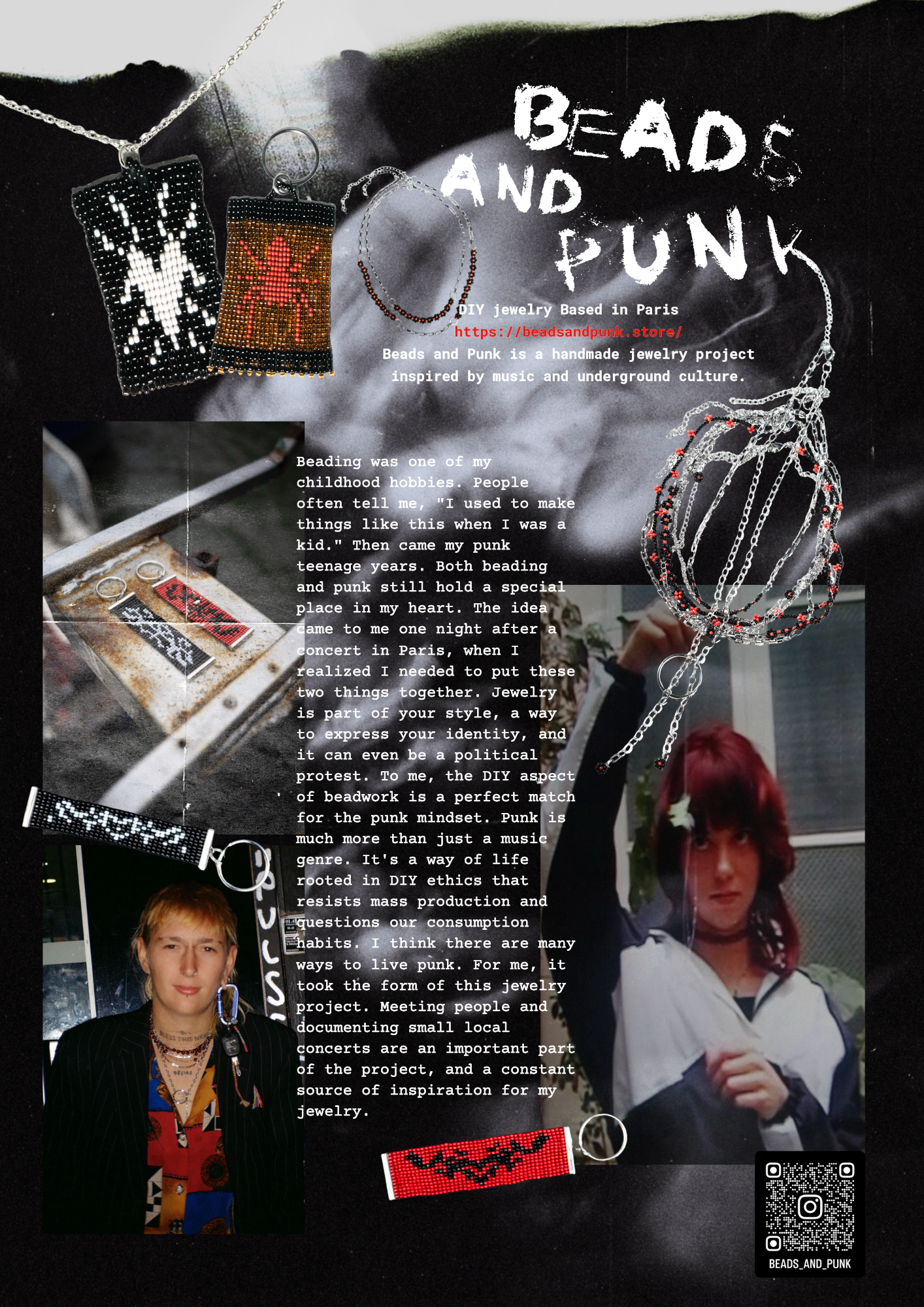 Beads and Punk DIY jewelry brand featured in NOIZE Magazine Print Volume 3