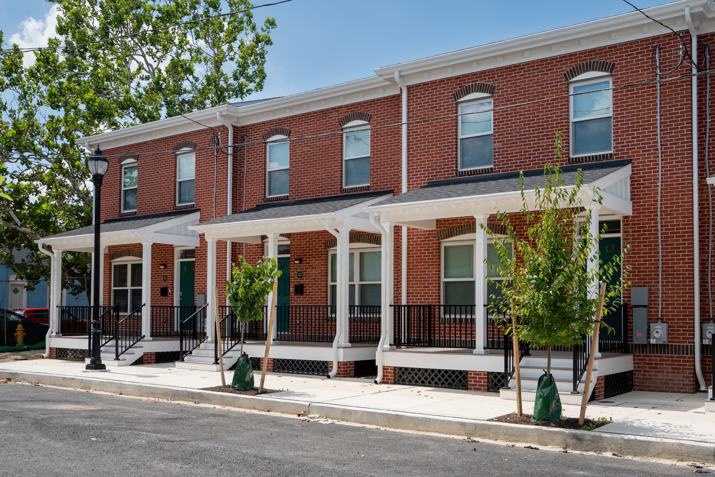 exterior, Bennett Street homes