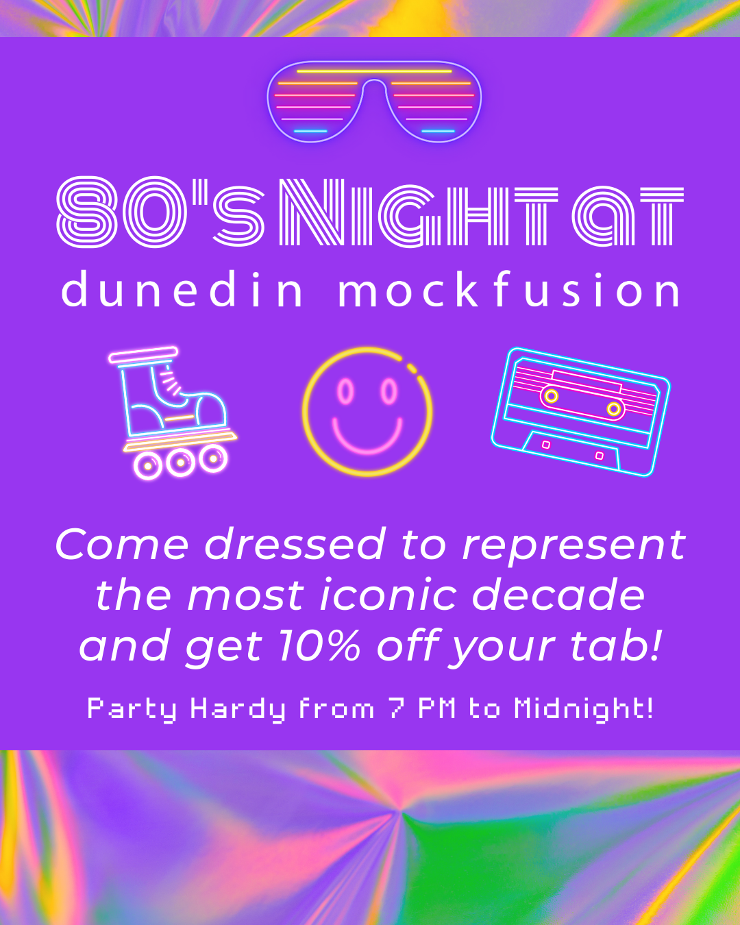 80s Night at Dunedin MockFusion