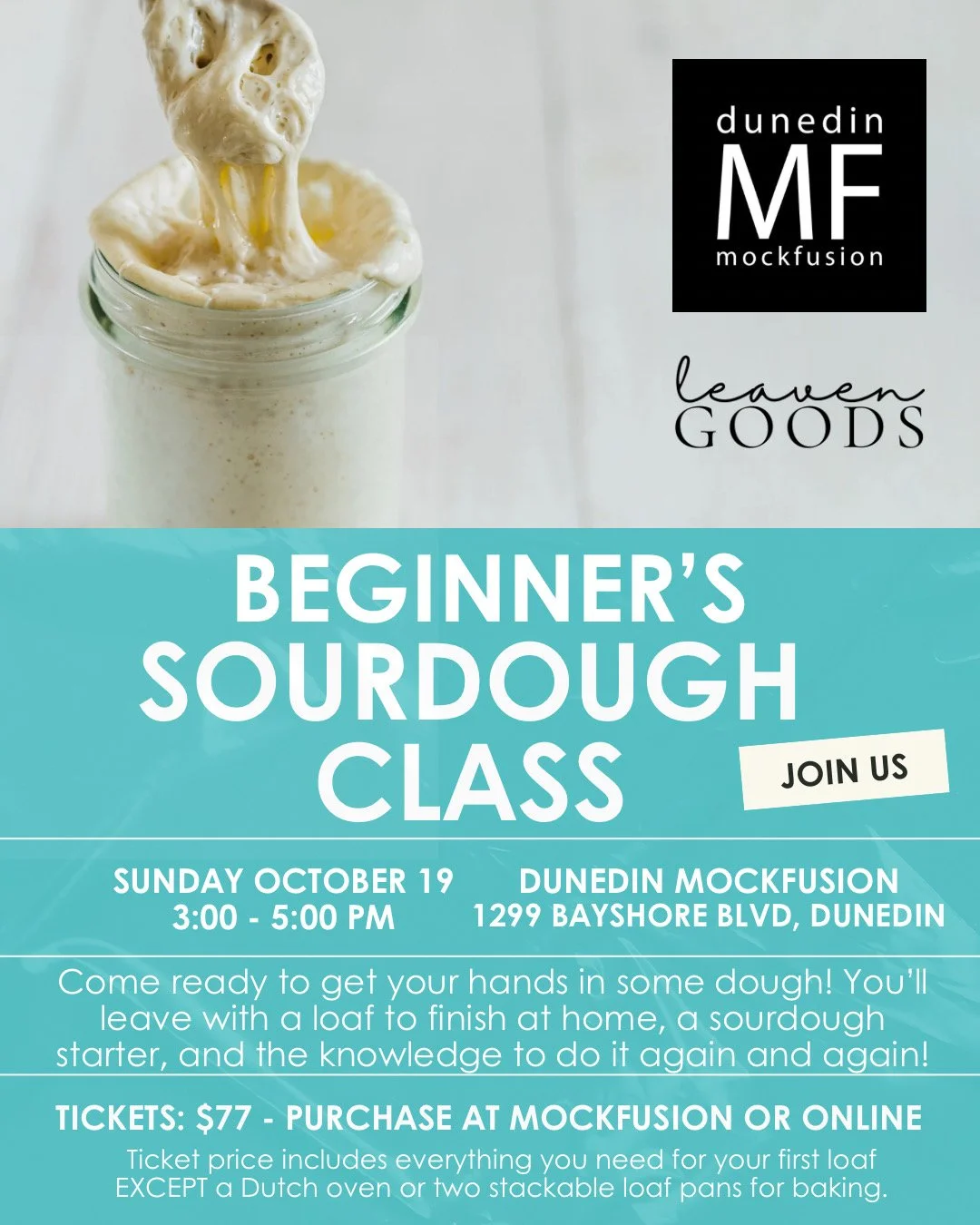 Beginner Sourdough Workshop with Leaven Goods