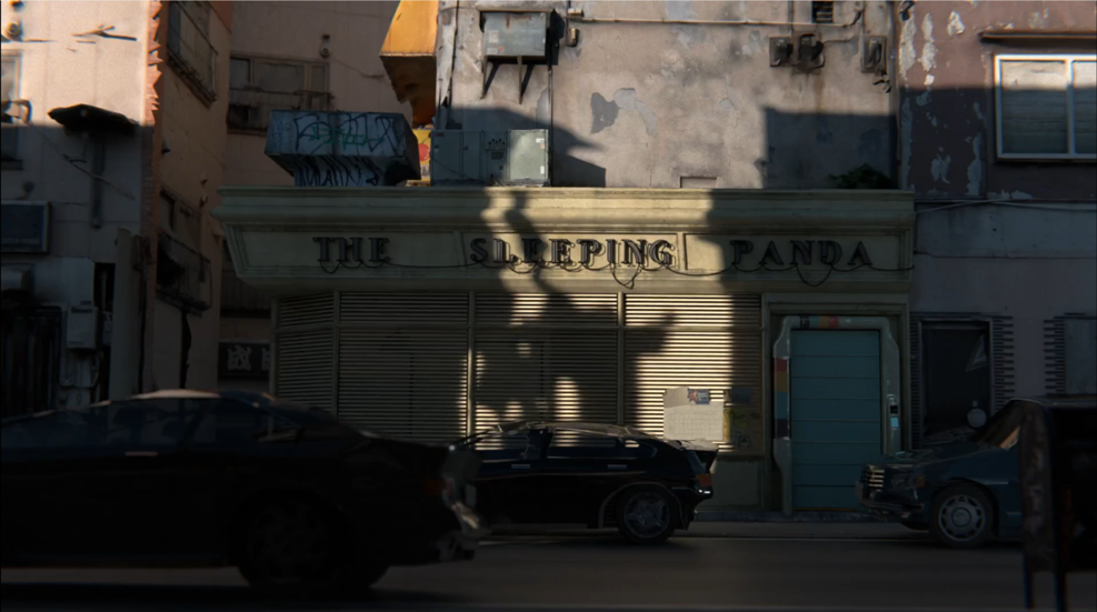 The Final shot and lighting I decided on for "MidMorning" look and feel