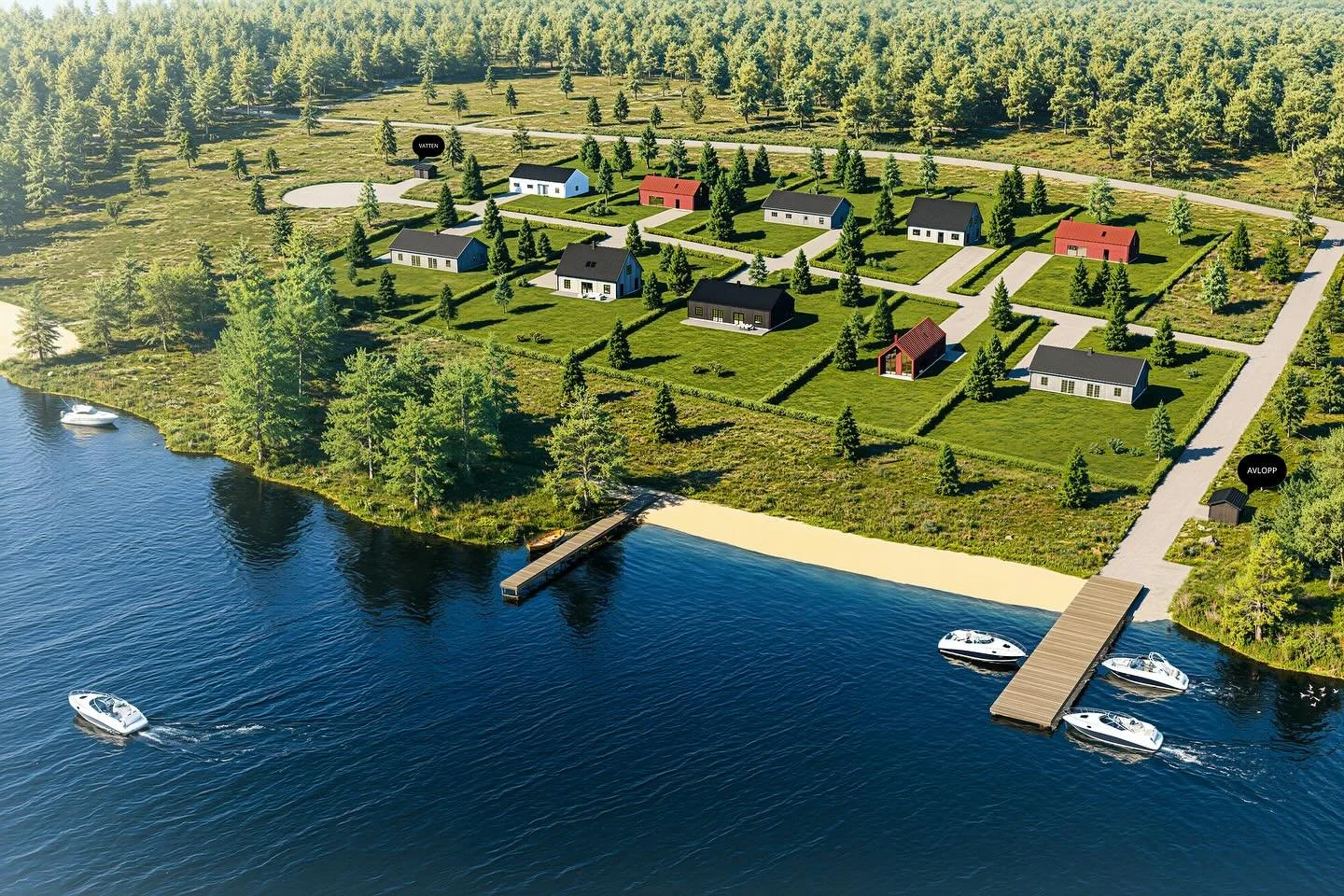 Under den senaste tiden har vi arbetat med flera projekt f&ouml;r Fiskarhedenvillan runt om i landet. Vi har b&aring;de visualiserat hus i verkliga milj&ouml;er och skapat helt nya, fiktiva omgivningar f&ouml;r att lyfta fram varje projekt p&aring; b