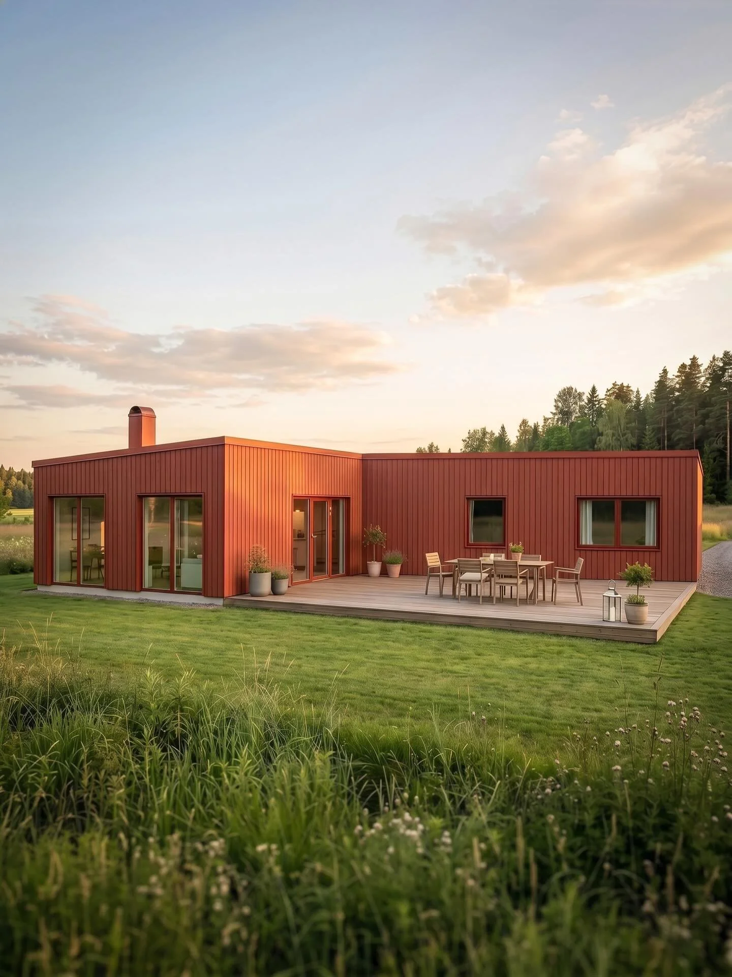 Villa &Auml;ngsbacken🏡

En modern enplansvilla utformad med fokus p&aring; tydliga linjer, varma material och en stark koppling till det omgivande landskapet. Den l&aring;ga formen och den skyddade uteplatsen skapar ett lugnt hem d&auml;r arkitektur